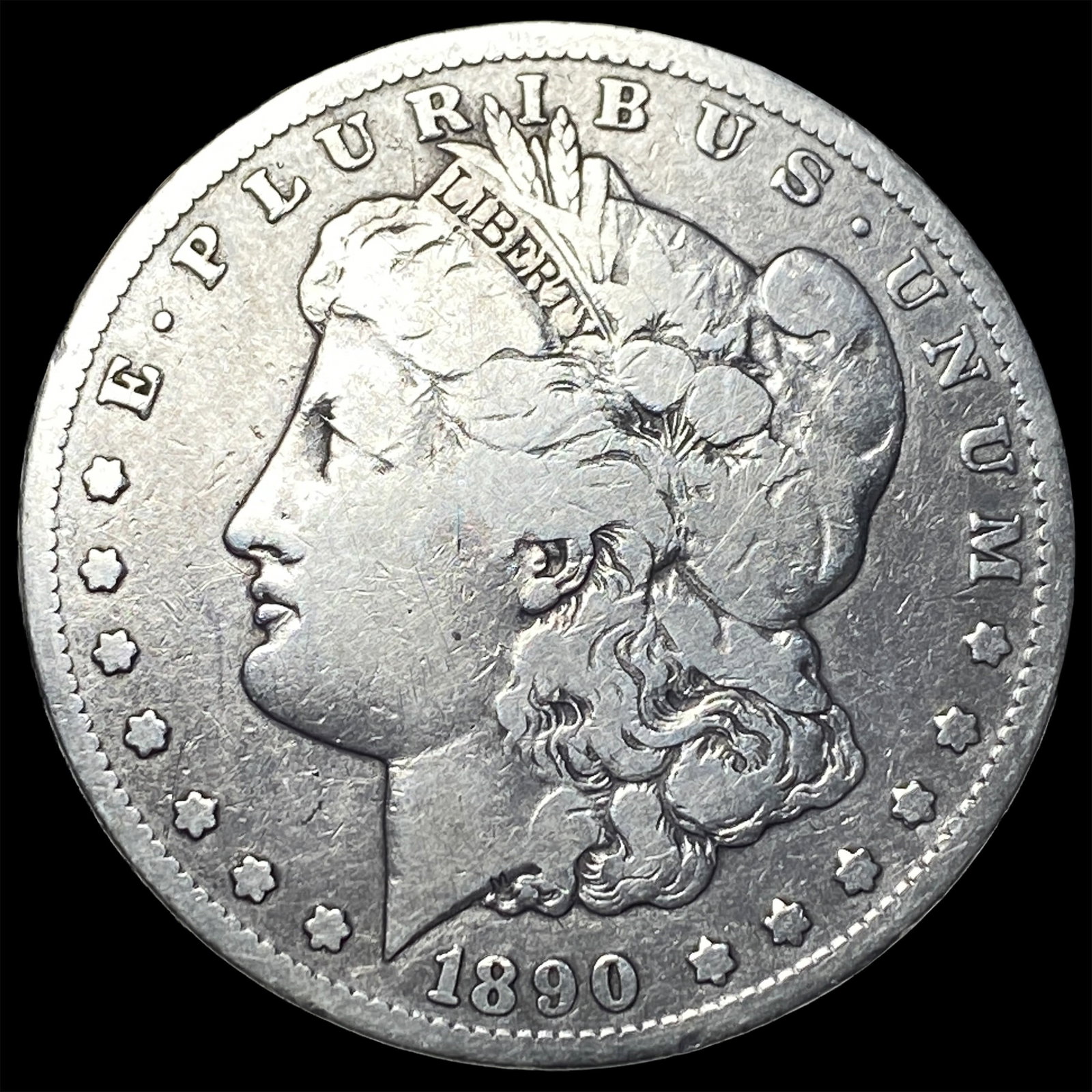 1890-CC Silver Morgan Dollar LIGHTLY CIRCULATED: 1890-CC Silver Morgan Dollar LIGHTLY CIRCULATED