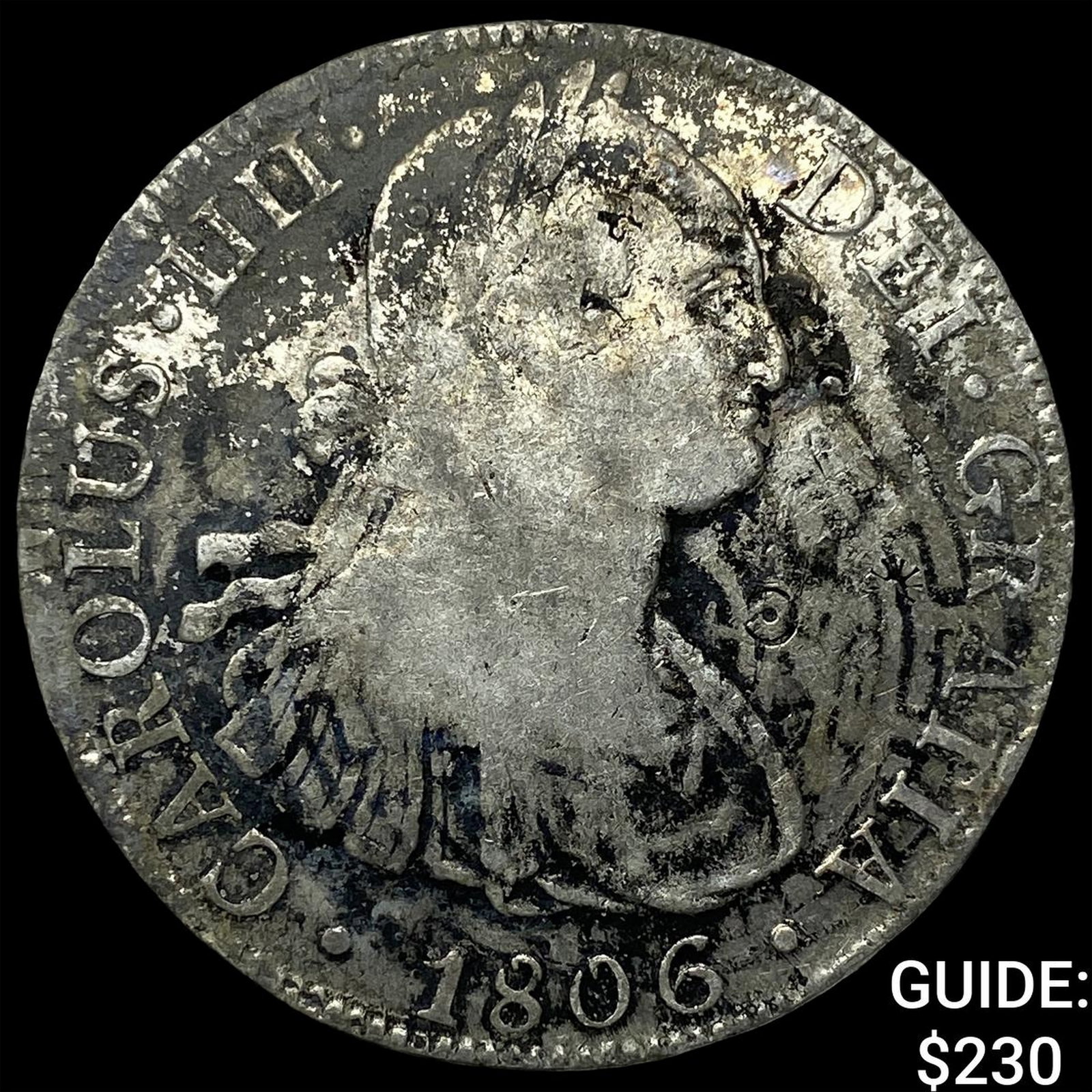 Colonial Spain Silver 8 Reales NEARLY UNCIRCULATED: Colonial Spain Silver 8 Reales NEARLY UNCIRCULATED