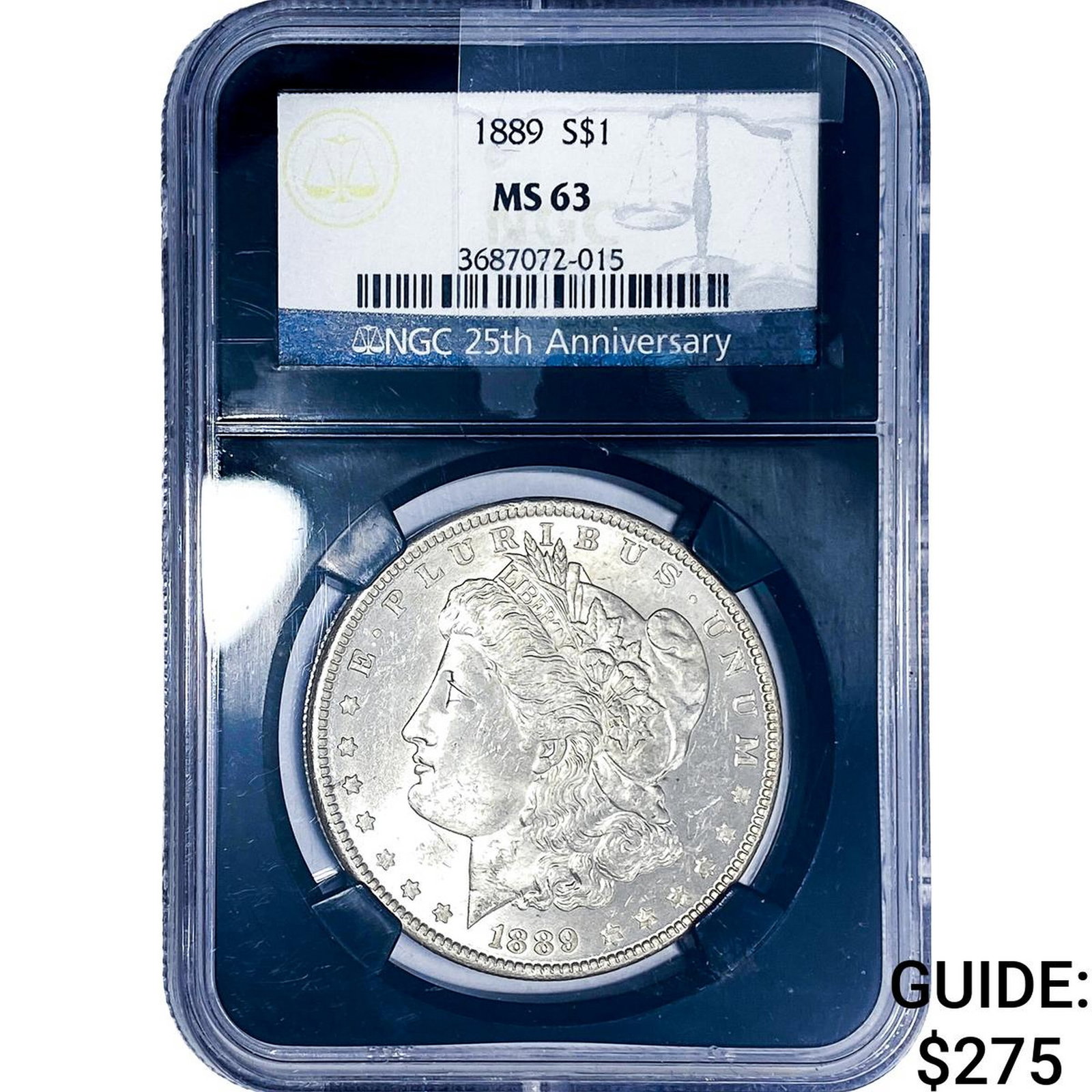 1889 Morgan Silver Dollar NGC MS63: 1889 Morgan Silver Dollar NGC MS63