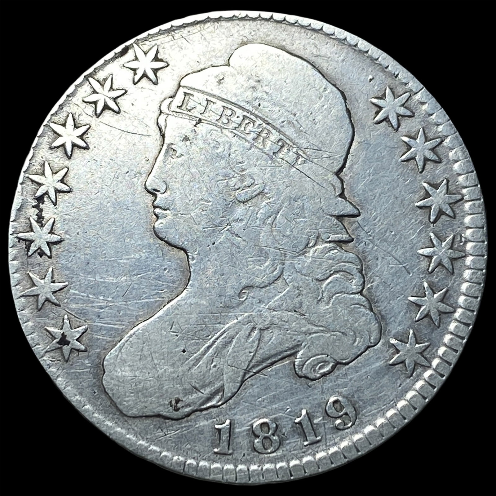 1819 Capped Bust Half Dollar NICELY CIRCULATED (1 of 2)