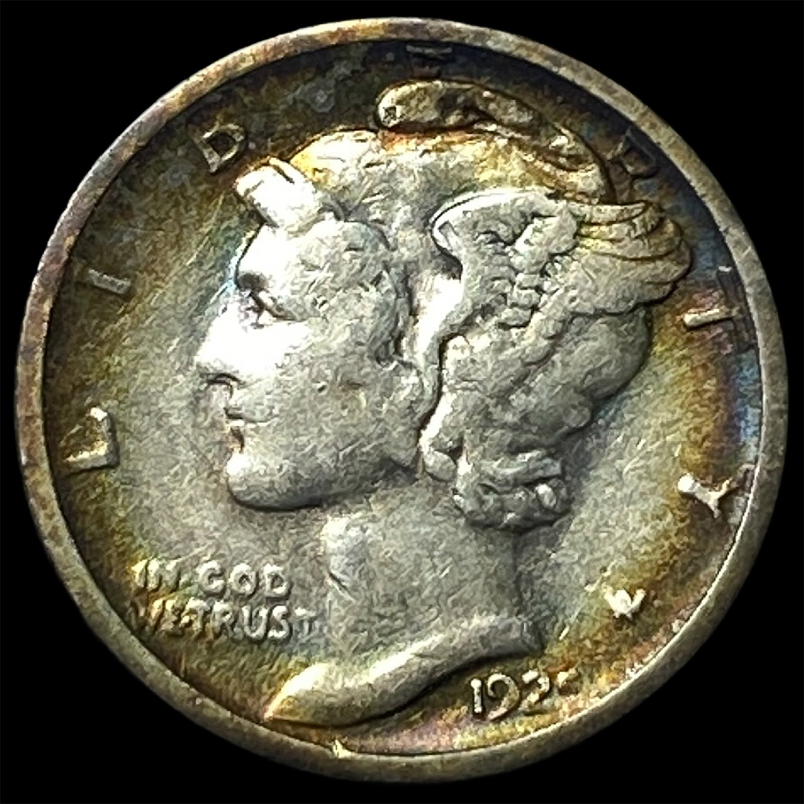 1923-S Silver Mercury Dime NEARLY UNCIRCULATED: 1923-S Silver Mercury Dime NEARLY UNCIRCULATED