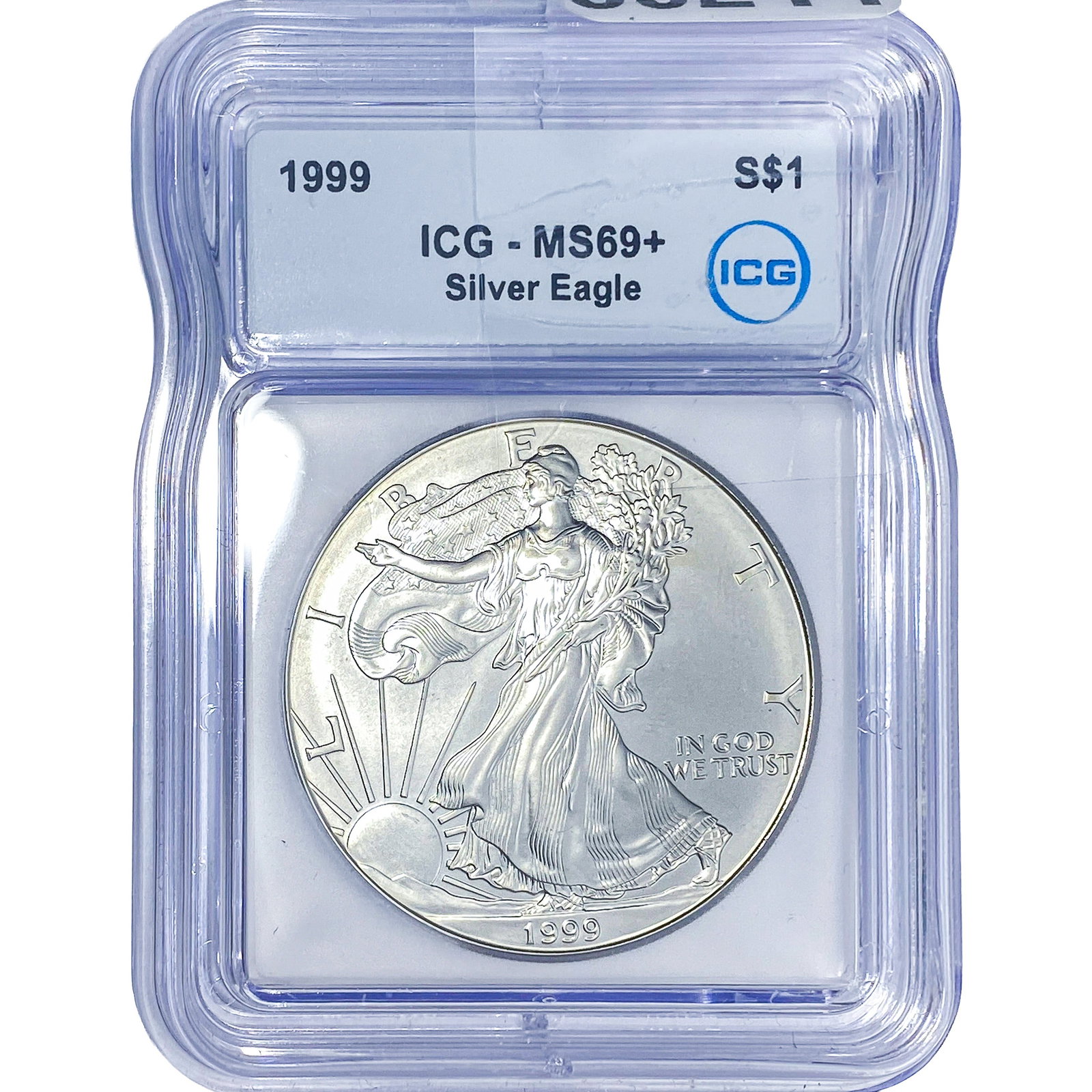 1999 Silver Eagle ICG MS69+ (1 of 2)