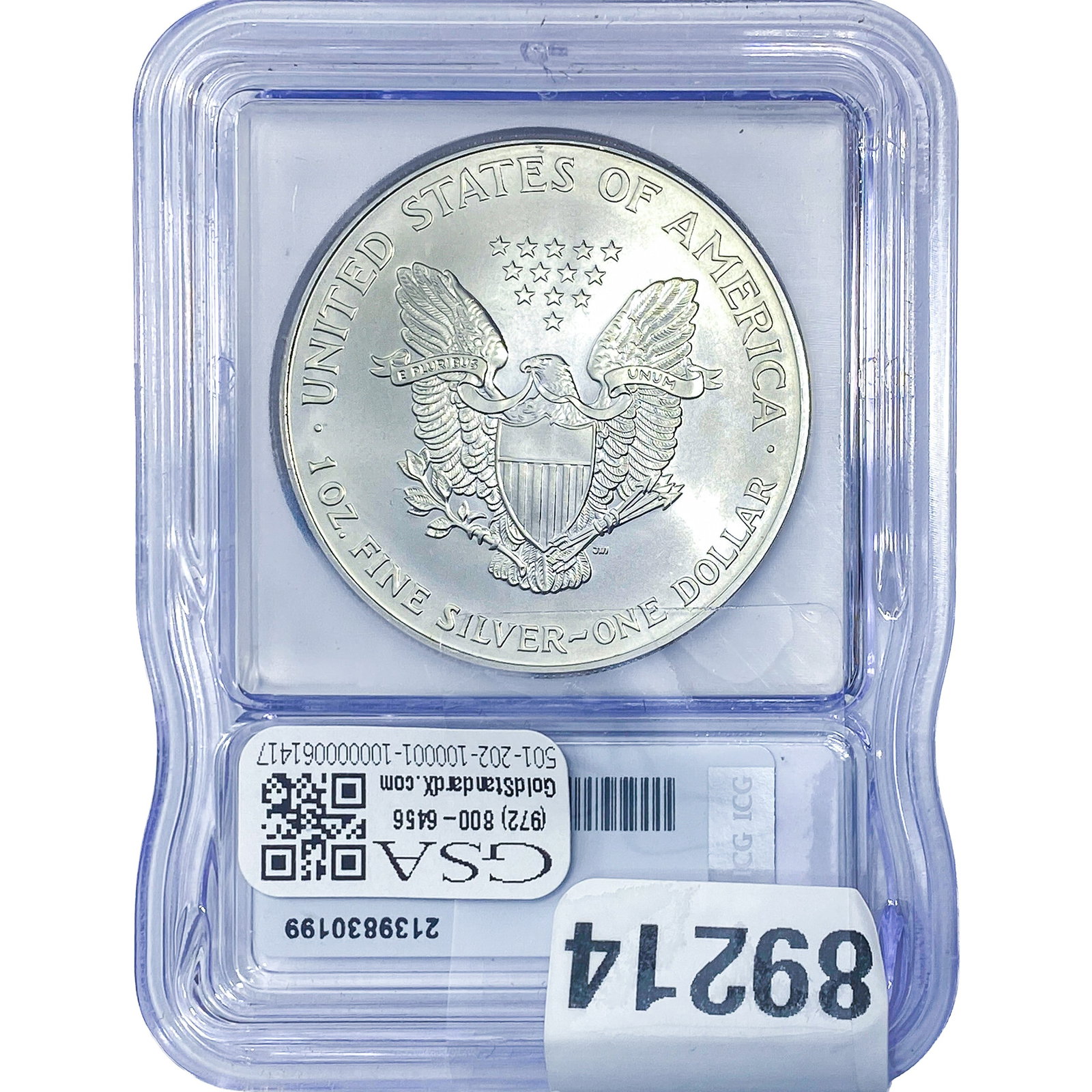 1999 Silver Eagle ICG MS69+ - 2