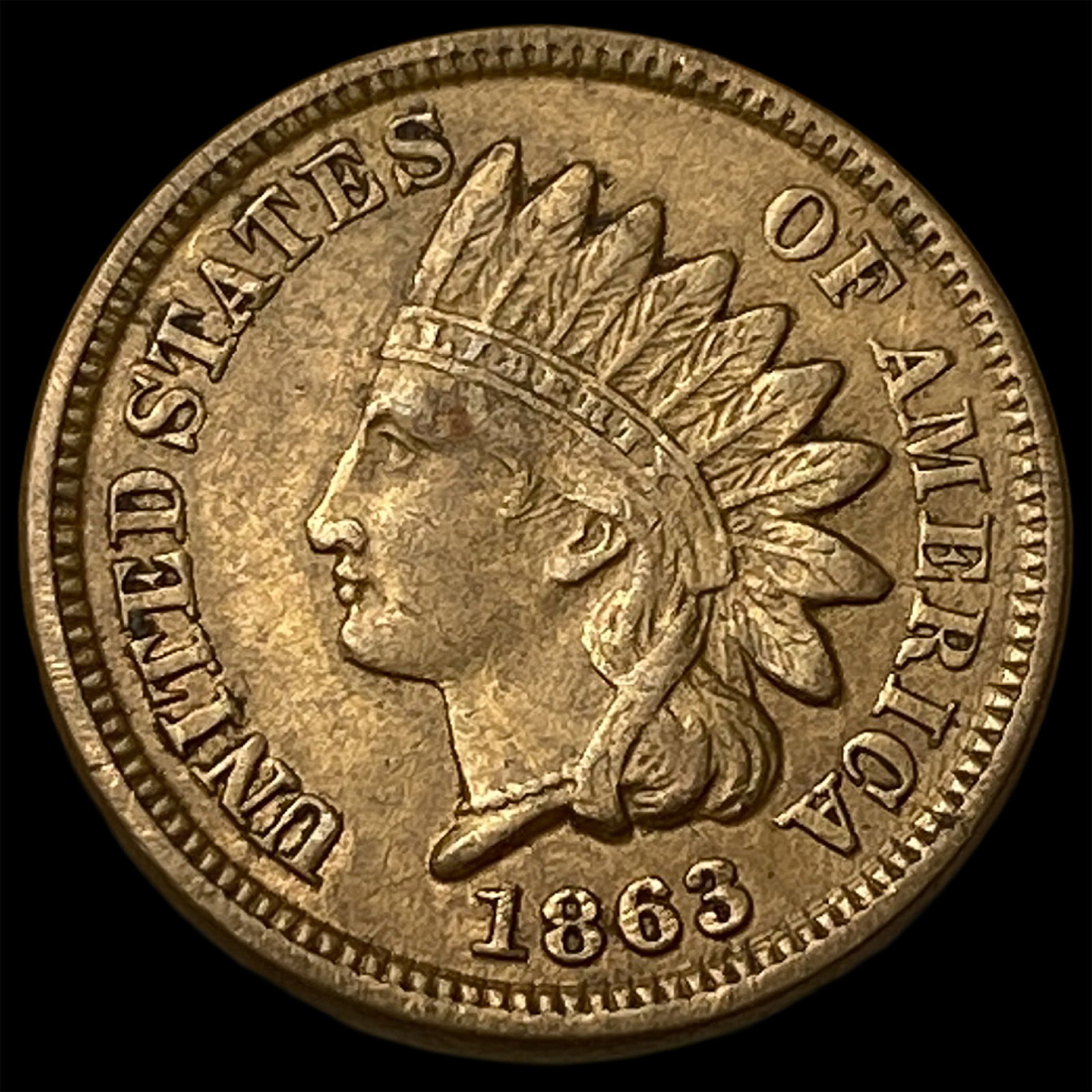 1863 Indian Head Cent NEARLY UNCIRCULATED: 1863 Indian Head Cent NEARLY UNCIRCULATED