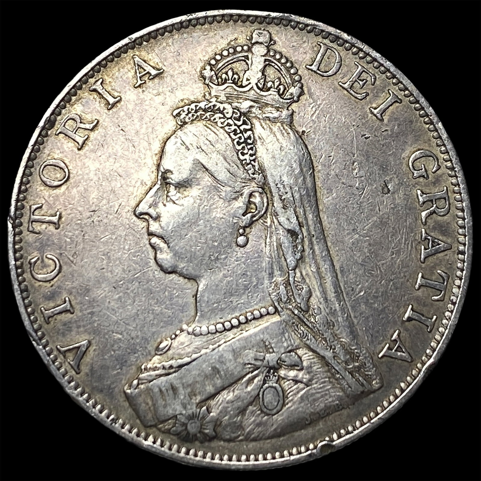 1887 Silver Crown Great Britain CHOICE AU: 1887 Silver Crown Great Britain CHOICE AU