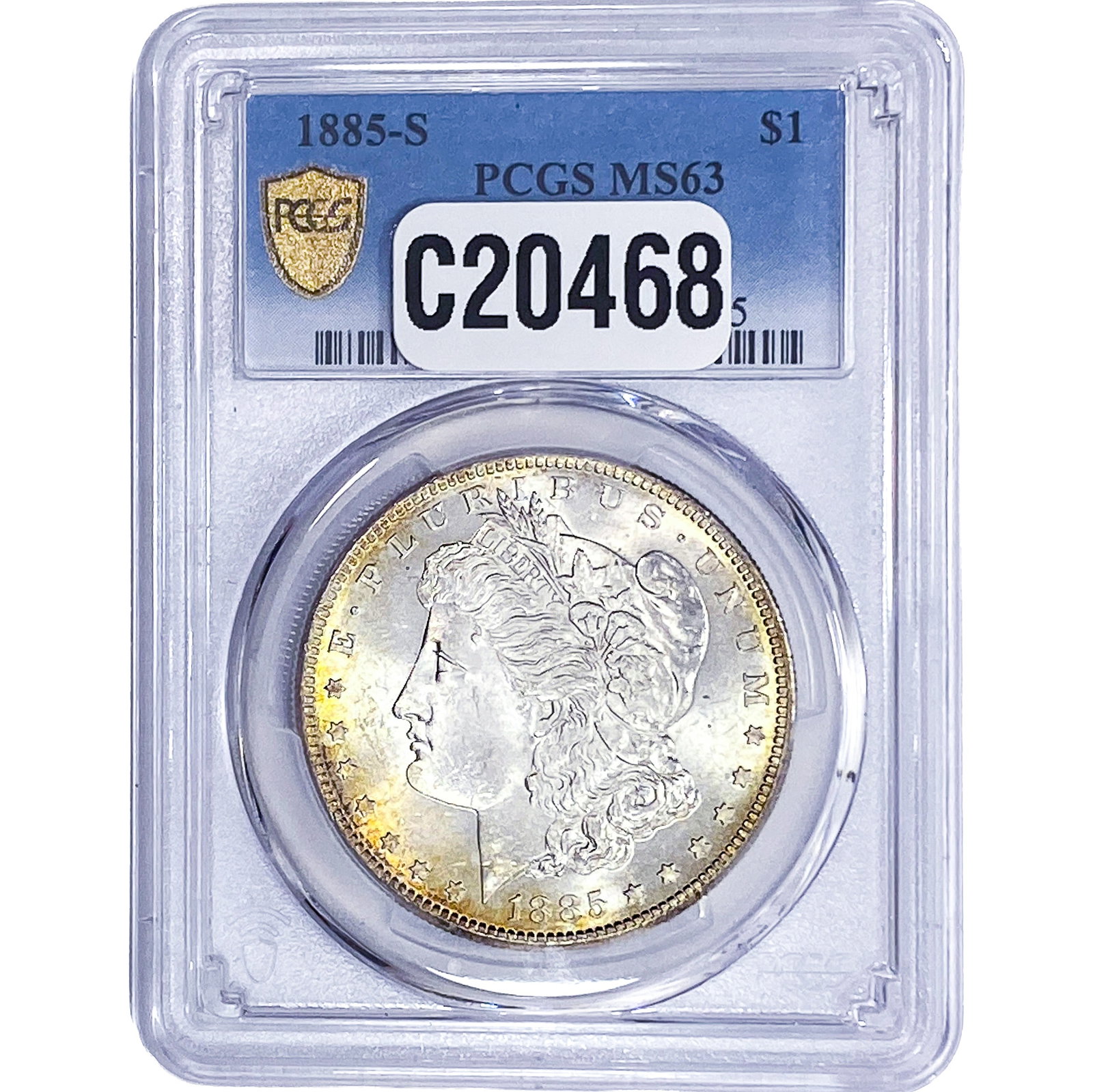 1885-S Morgan Silver Dollar PCGS MS63: 1885-S Morgan Silver Dollar PCGS MS63