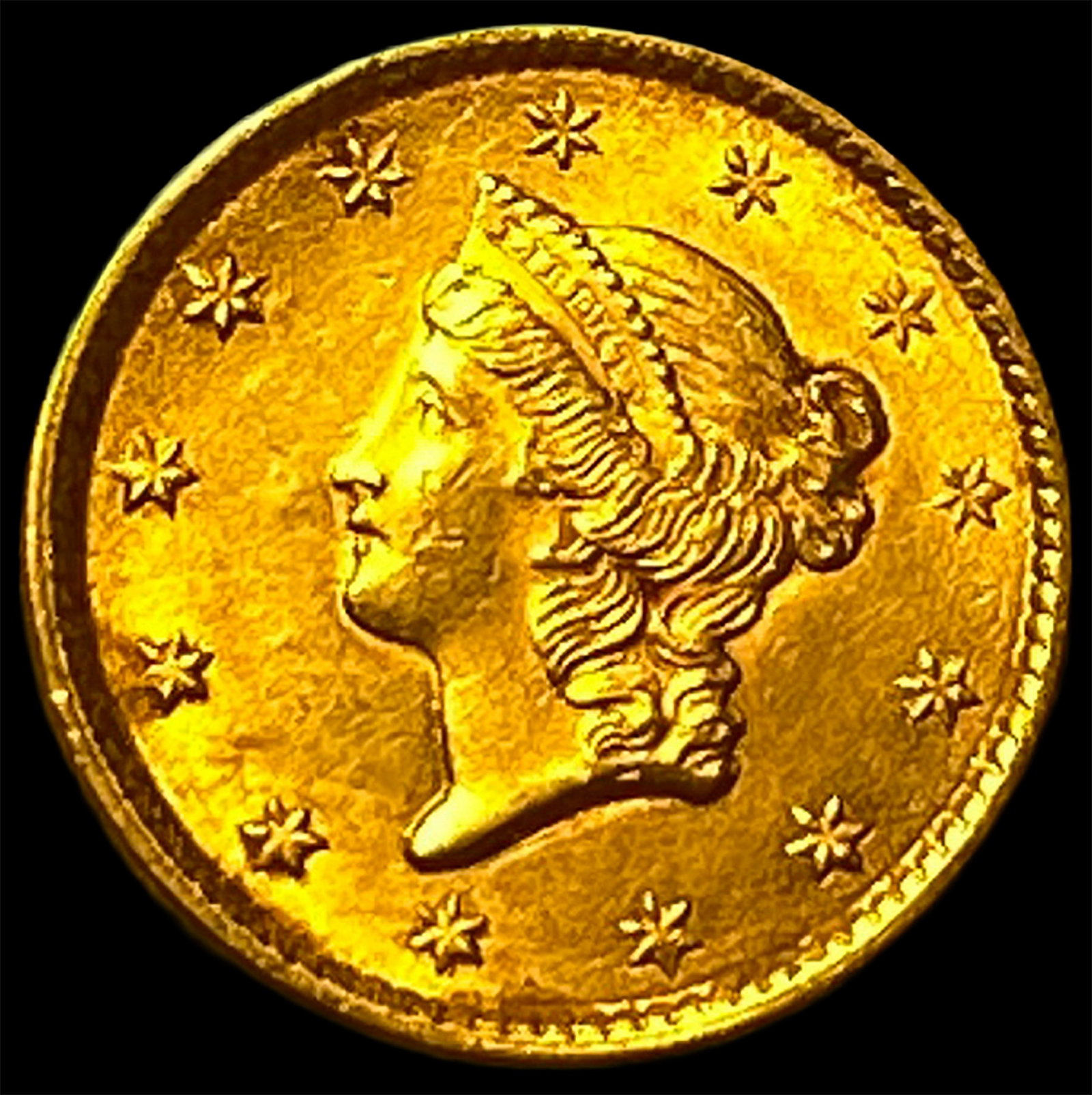 1856-S Gold $1 Liberty Head CLOSELY UNCIRCULATED: 1856-S Gold $1 Liberty Head CLOSELY UNCIRCULATED
