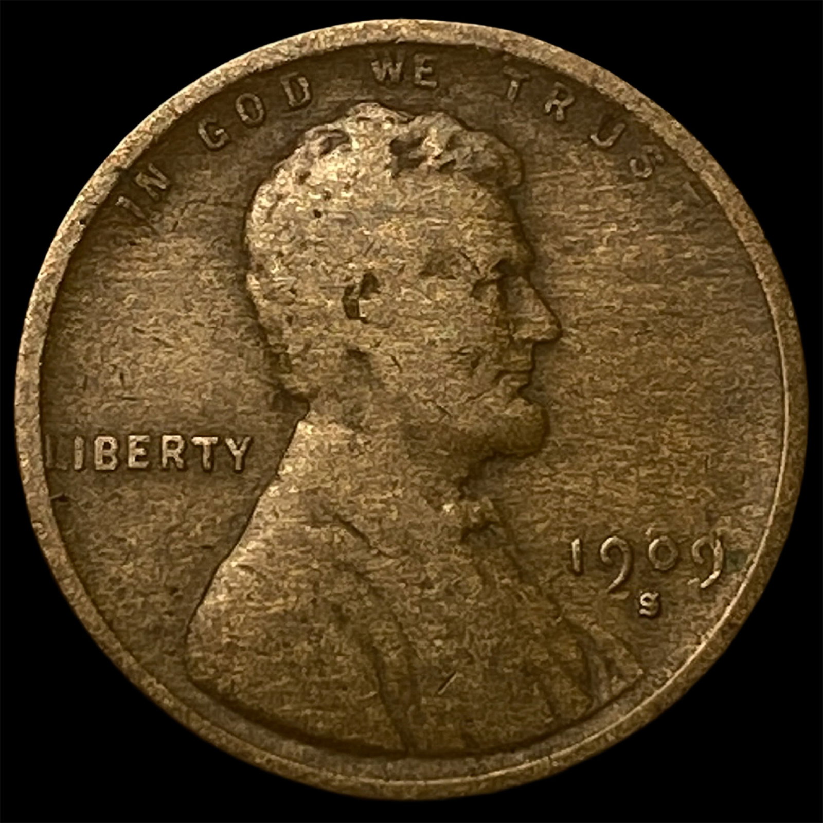 1909-S Lincoln Wheat Cent NEARLY UNCIRCULATED (1 of 2)