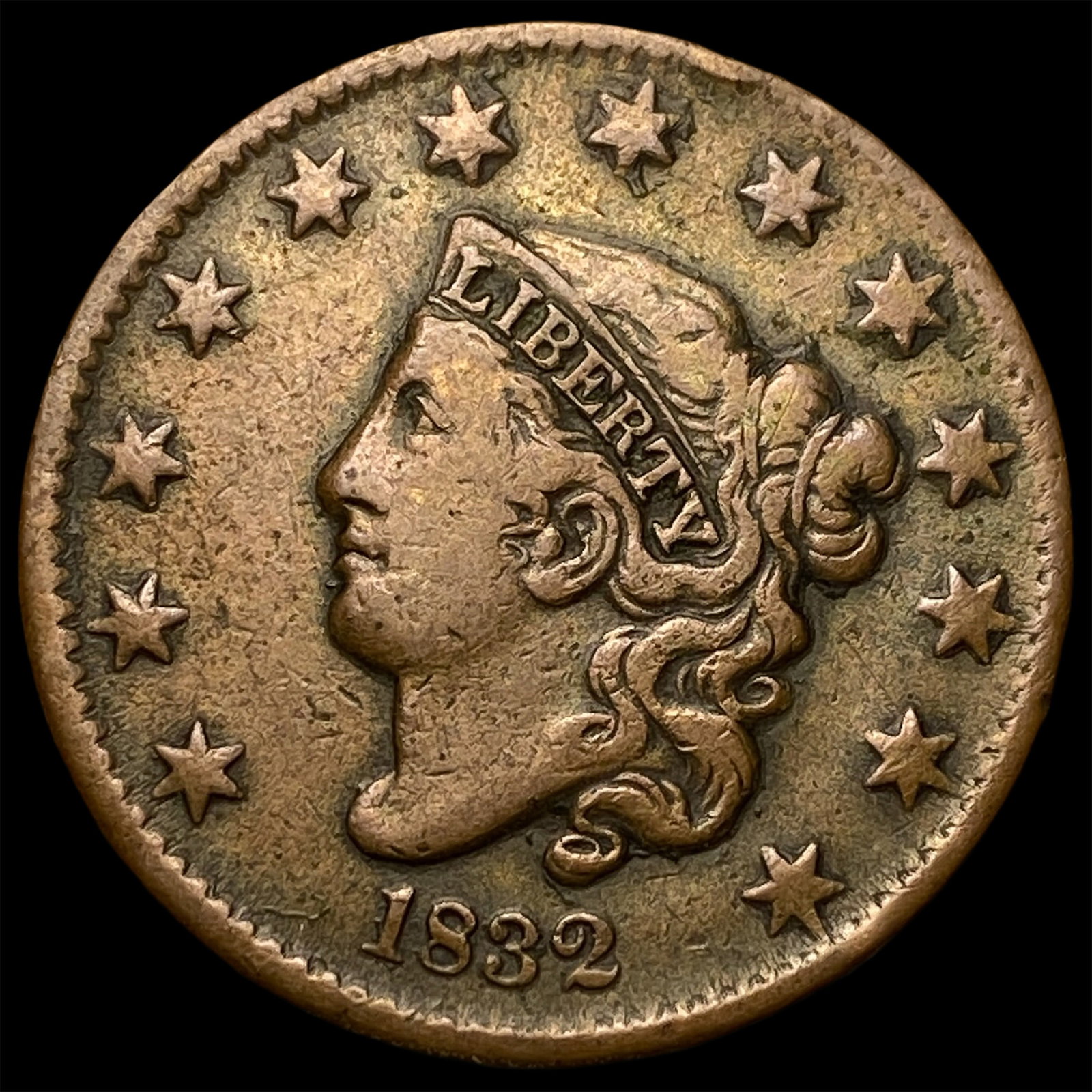 1832 Coronet Head Large Cent CLOSELY UNCIRCULATED (1 of 2)