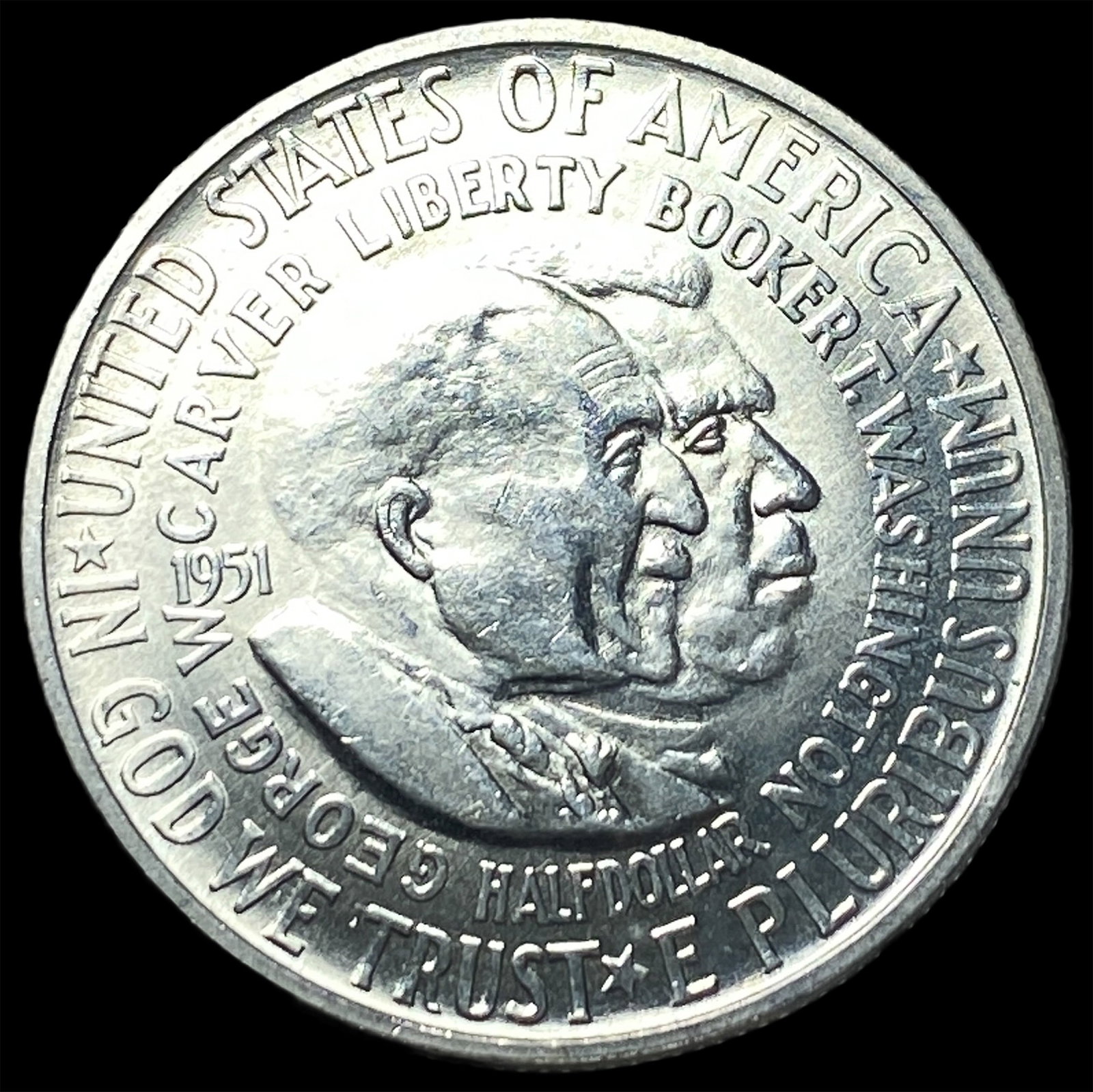 1951 Silver Booker T. Washington Half Dollar CHOICE BU: 1951 Silver Booker T. Washington Half Dollar CHOICE BU