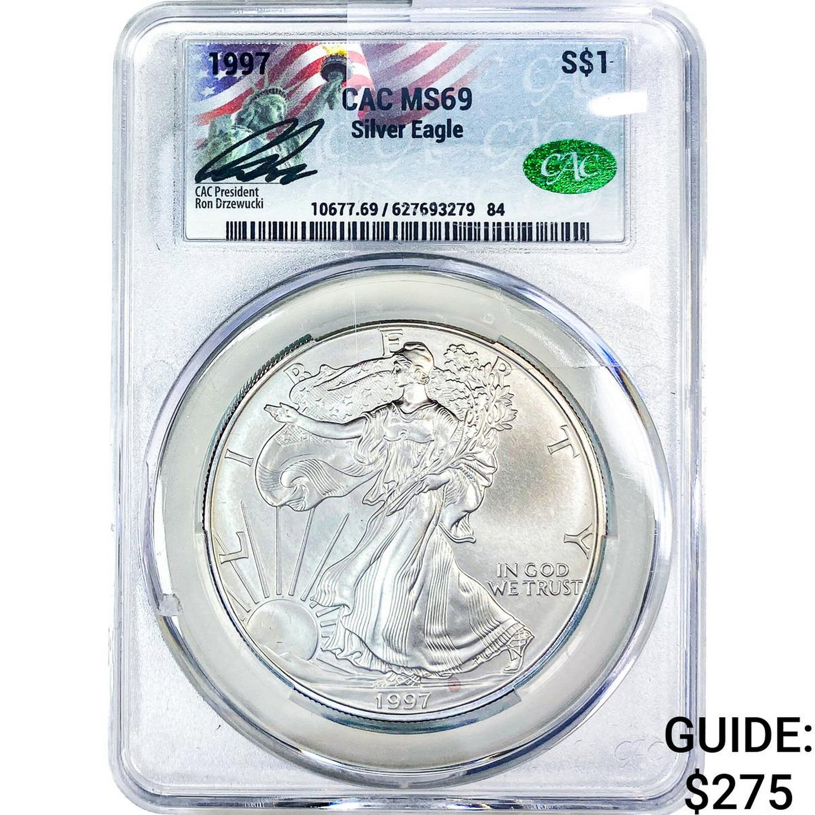 1997 Silver Eagle CAC MS69 (1 of 2)