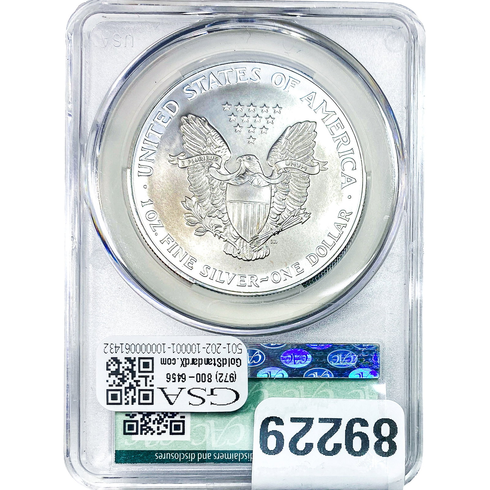 1997 Silver Eagle CAC MS69 - 2