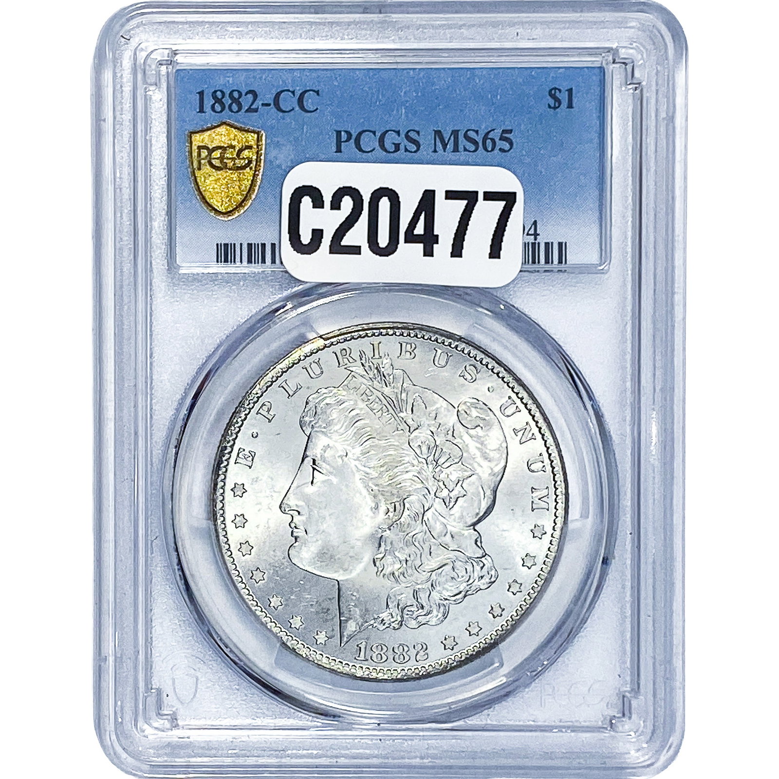 1882-CC Morgan Silver Dollar PCGS MS65: 1882-CC Morgan Silver Dollar PCGS MS65