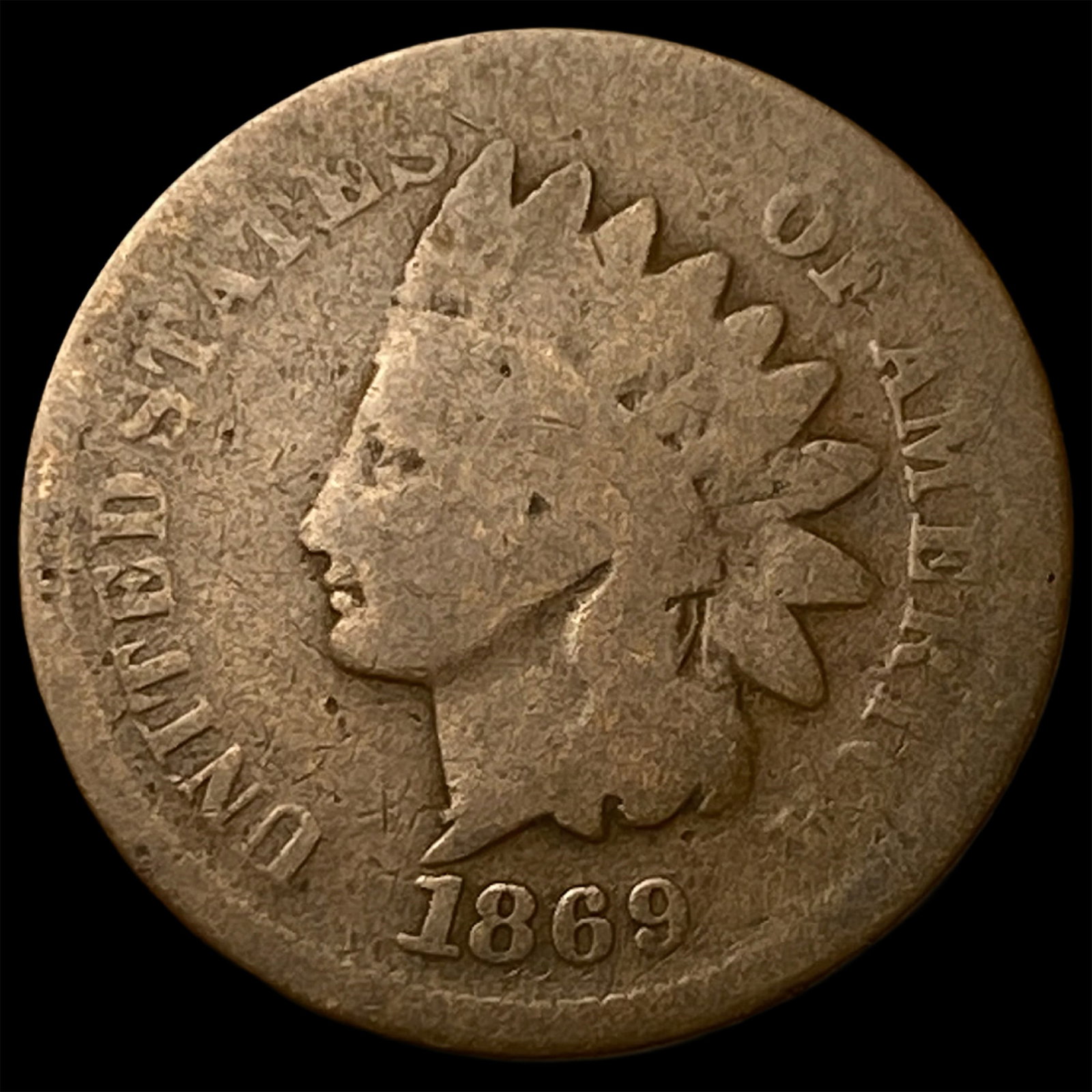 1869 Indian Head Cent NICELY CIRCULATED: 1869 Indian Head Cent NICELY CIRCULATED