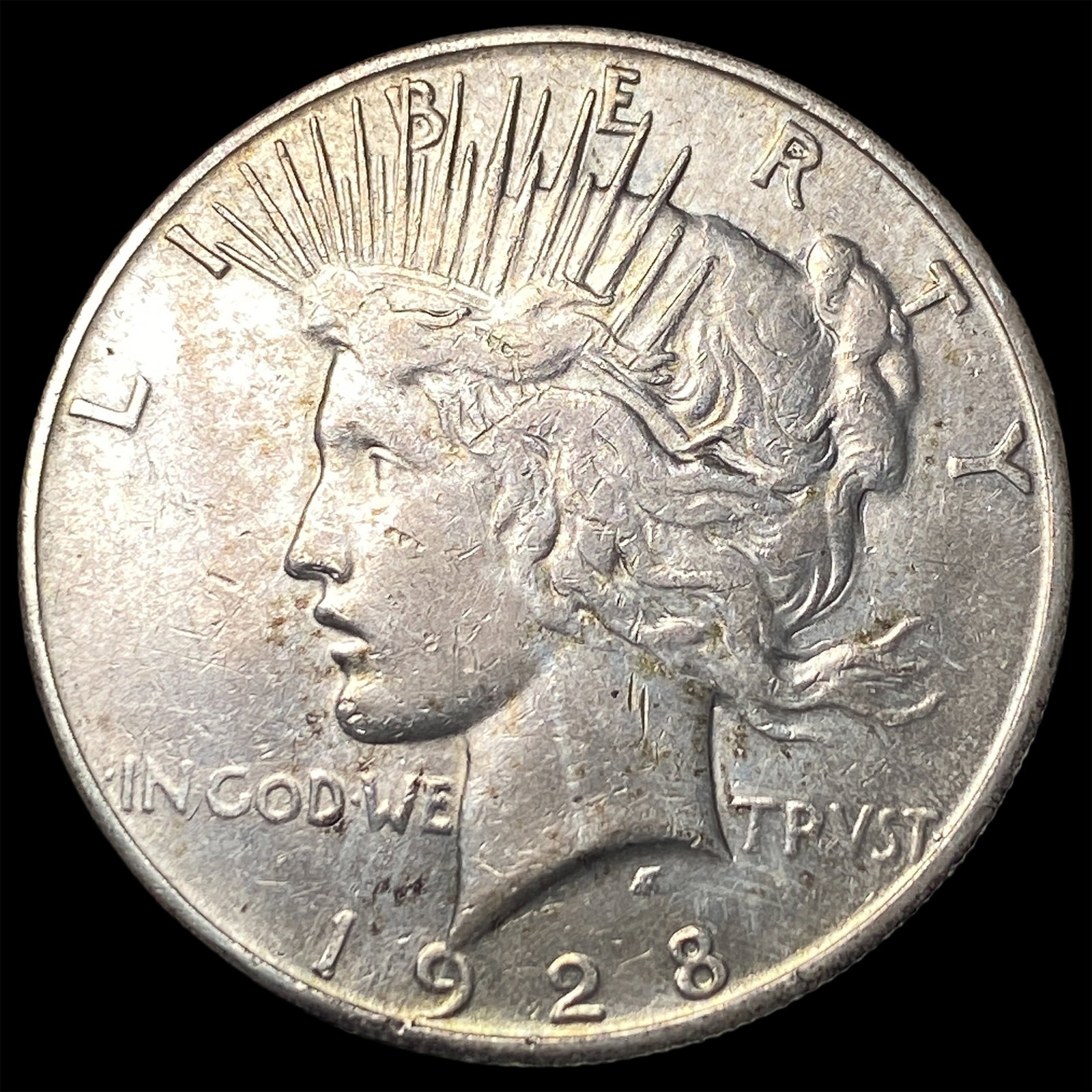 1928-S Silver Peace Dollar NEARLY UNCIRCULATED: 1928-S Silver Peace Dollar NEARLY UNCIRCULATED
