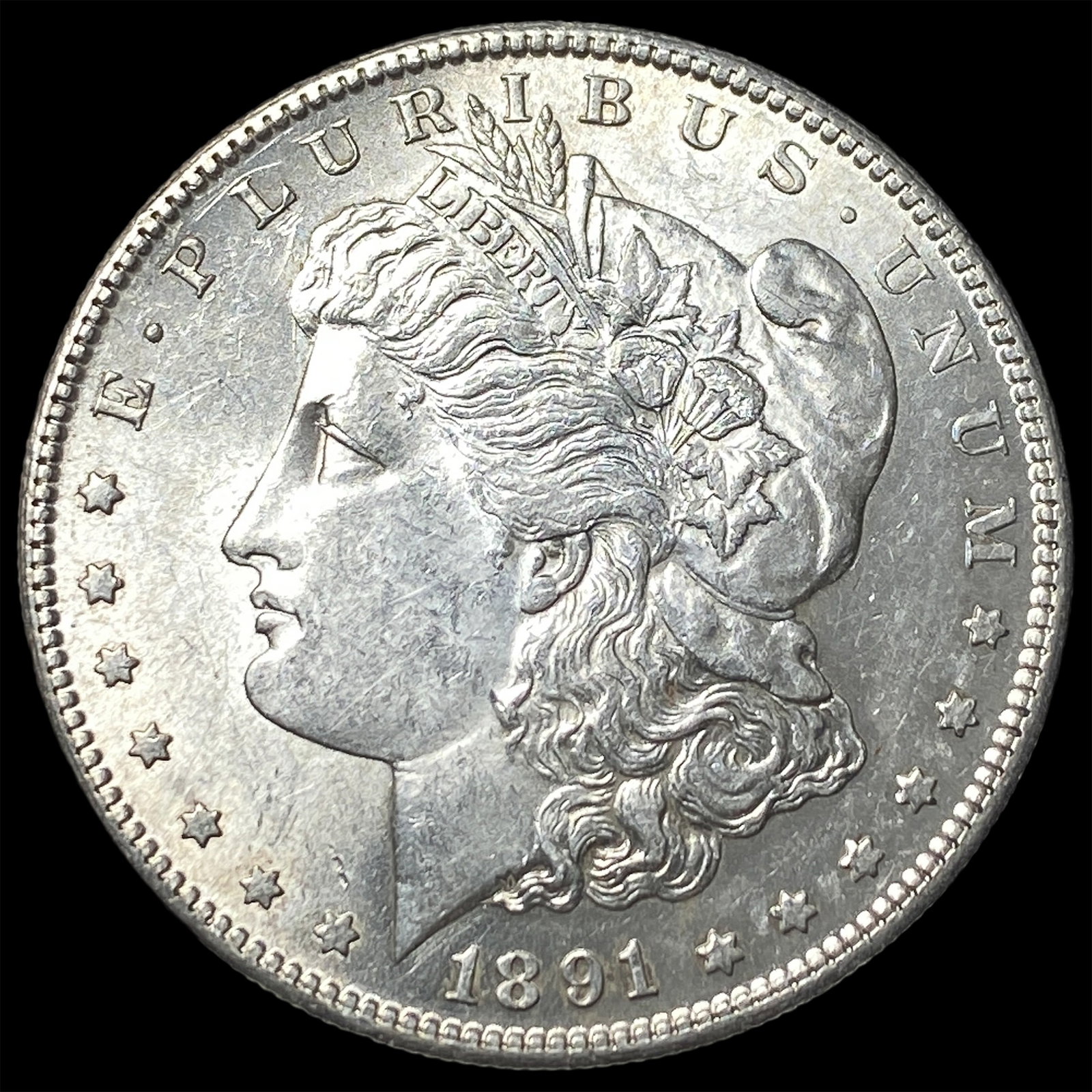 1891-S Silver Morgan Dollar CHOICE AU: 1891-S Silver Morgan Dollar CHOICE AU