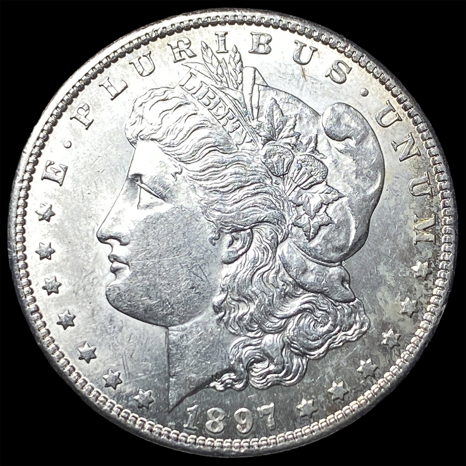 1897-S Silver Morgan Dollar CHOICE AU: 1897-S Silver Morgan Dollar CHOICE AU