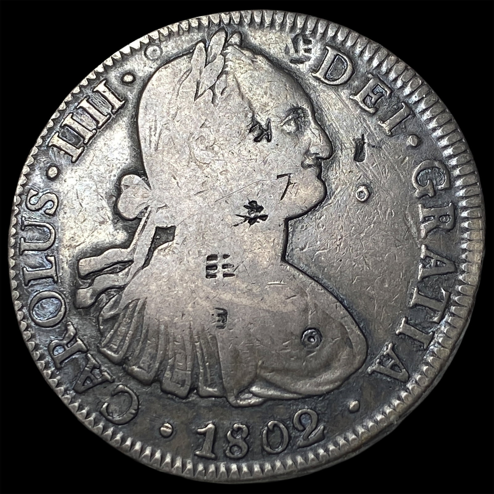 1802-Mo FM Silver 8 Reales HIGH GRADE (1 of 2)