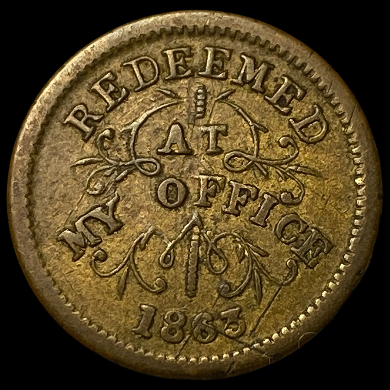 1863 Civil War Token Oliver Boutwell Troy NY NEARLY UNCIRCULATED: 1863 Civil War Token Oliver Boutwell Troy NY NEARLY UNCIRCULATED