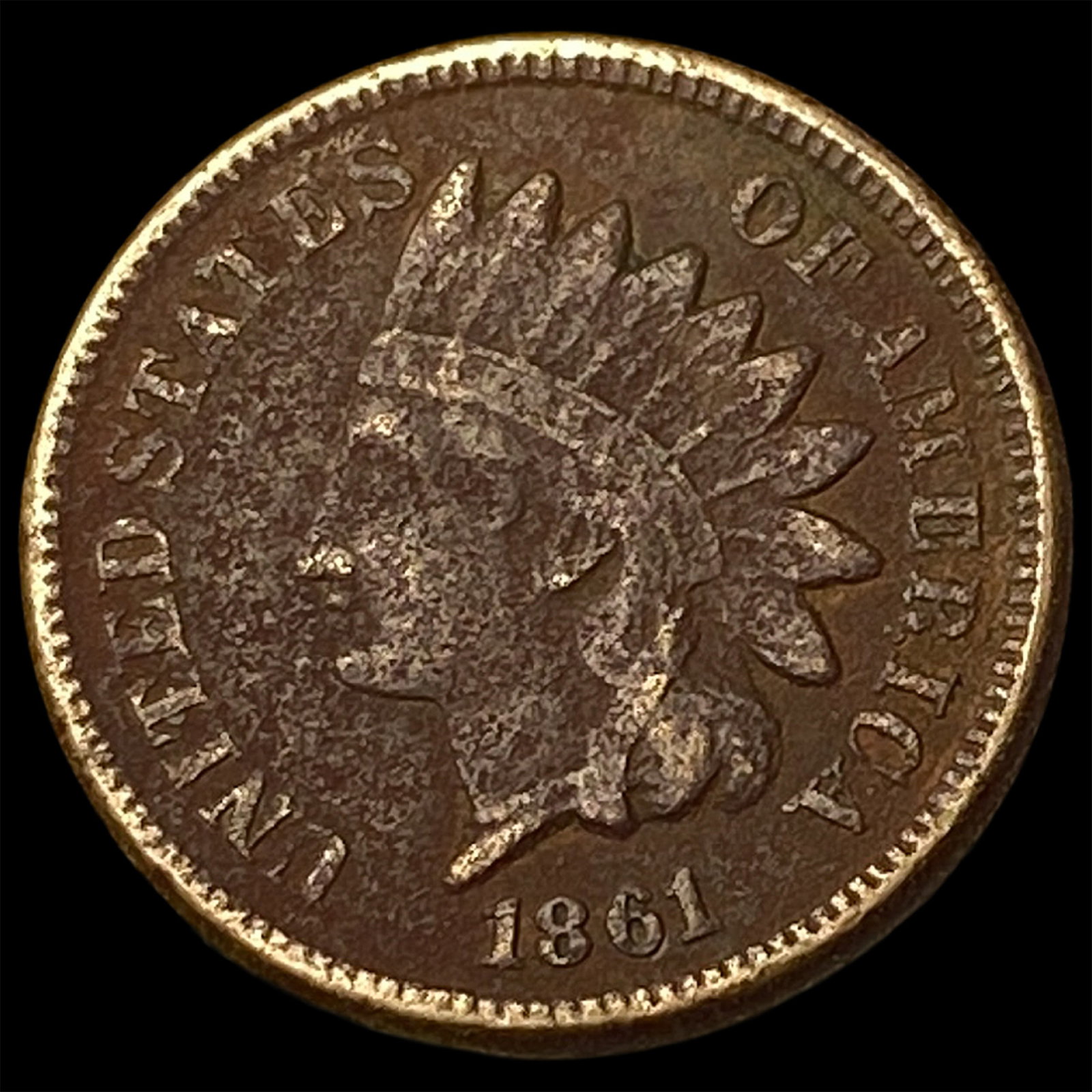 1861 Indian Head Cent HIGH GRADE: 1861 Indian Head Cent HIGH GRADE