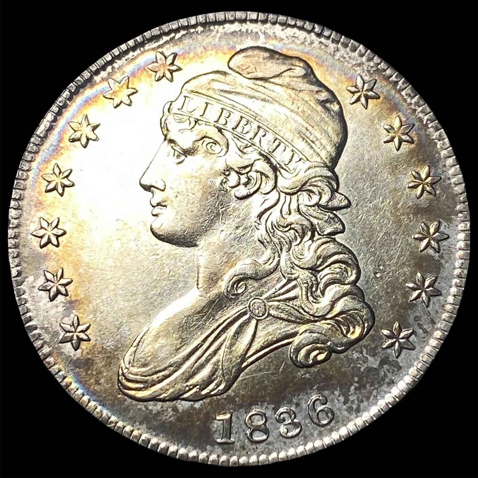 1836 Capped Bust Half Dollar CHOICE AU: 1836 Capped Bust Half Dollar CHOICE AU