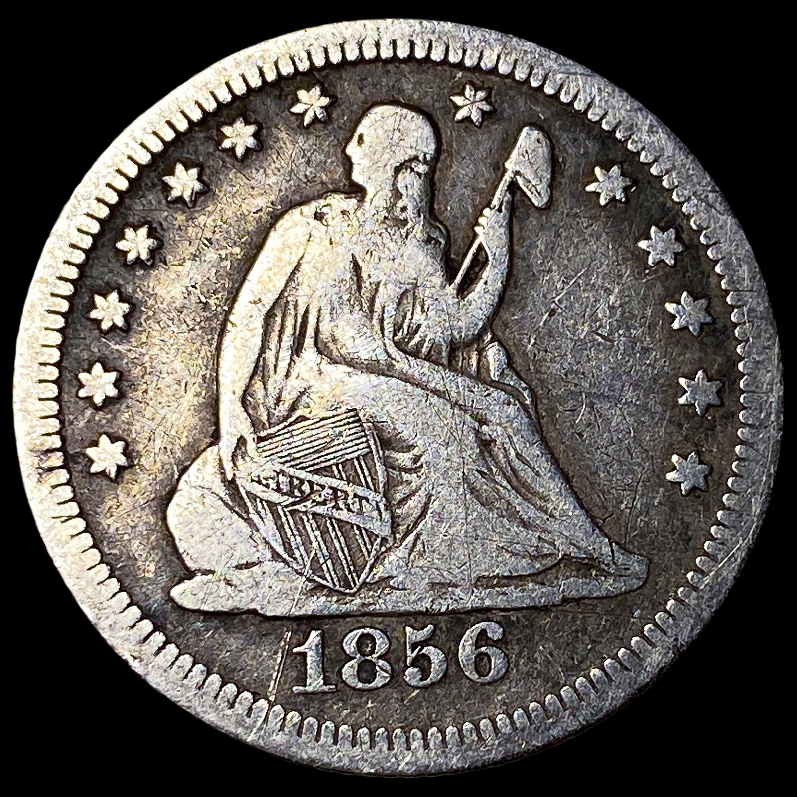 1856 Seated Liberty Quarter LIGHTLY CIRCULATED: 1856 Seated Liberty Quarter LIGHTLY CIRCULATED
