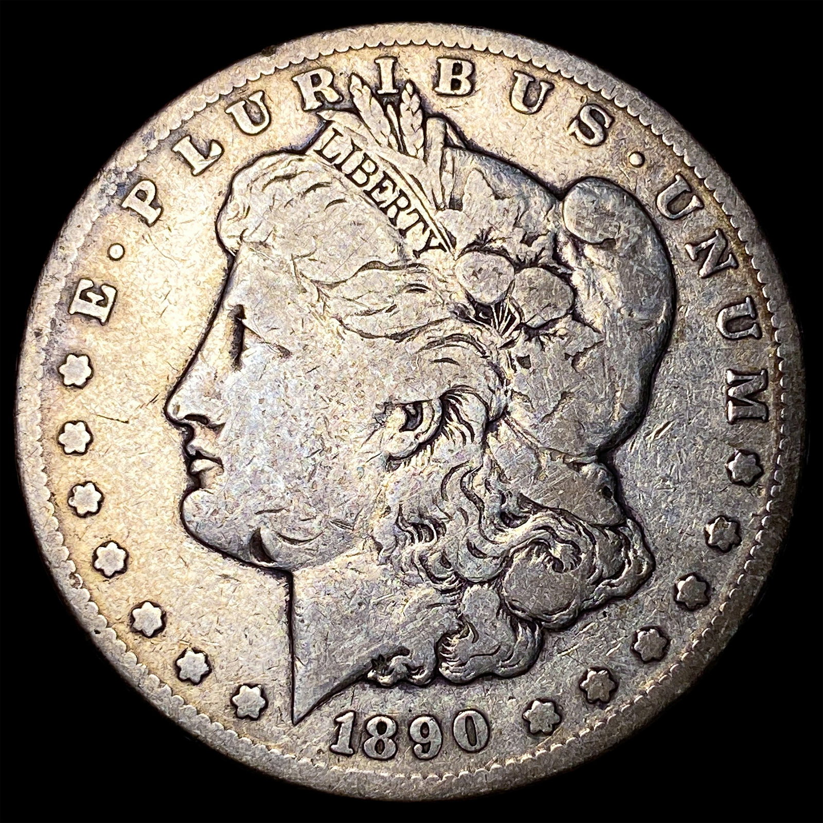 1890-CC Silver Morgan Dollar LIGHTLY CIRCULATED: 1890-CC Silver Morgan Dollar LIGHTLY CIRCULATED
