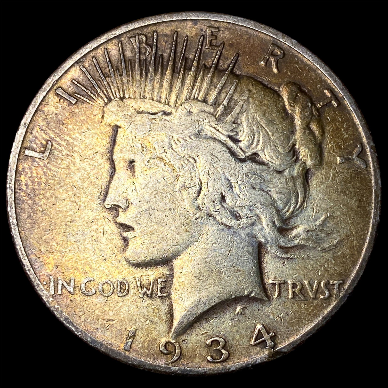1934-S Peace Silver Dollar LIGHTLY CIRCULATED: 1934-S Peace Silver Dollar LIGHTLY CIRCULATED