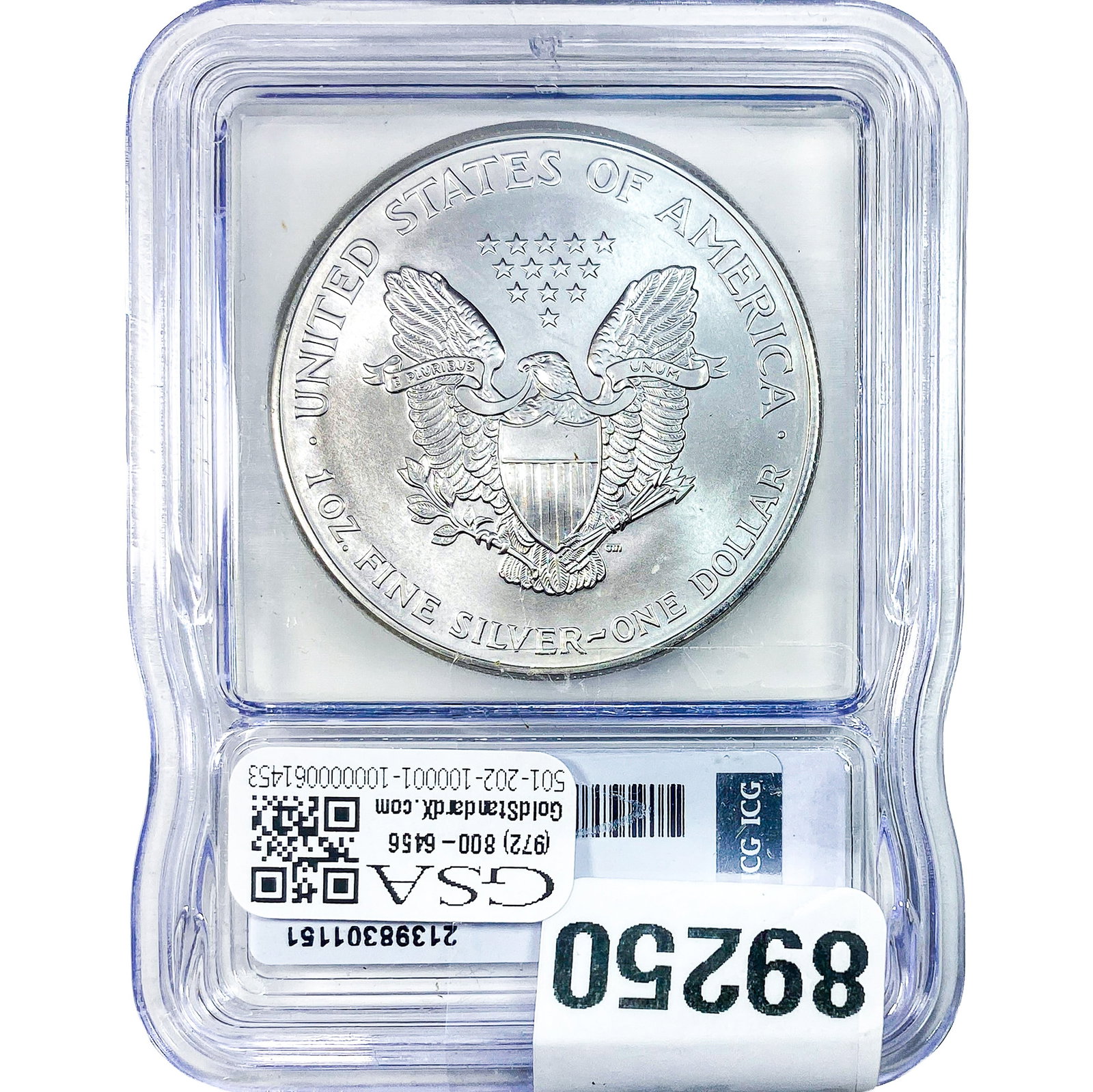 1999 Silver Eagle ICG MS69+ - 2