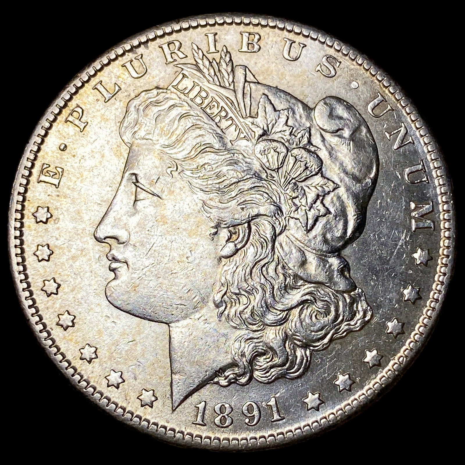 1891-S Silver Morgan Dollar CHOICE AU: 1891-S Silver Morgan Dollar CHOICE AU