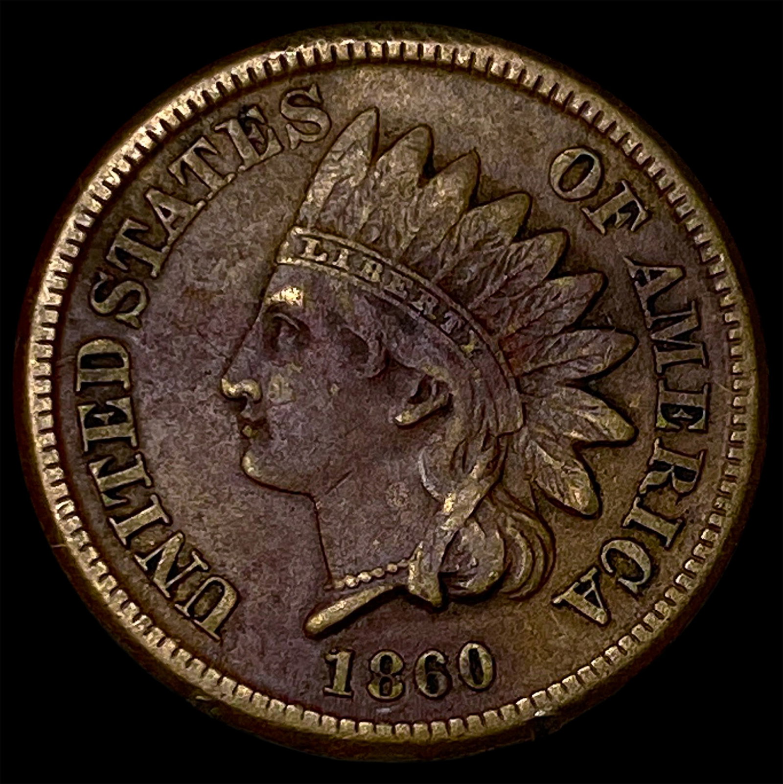 1860 Indian Head Cent NEARLY UNCIRCULATED: 1860 Indian Head Cent NEARLY UNCIRCULATED