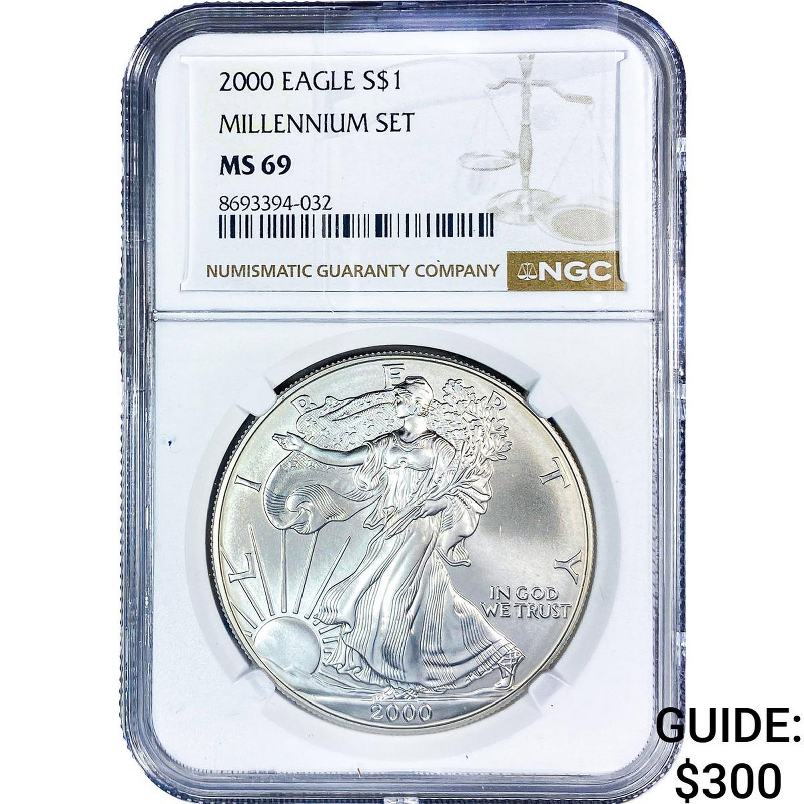 2000 Silver Eagle NGC MS69: 2000 Silver Eagle NGC MS69