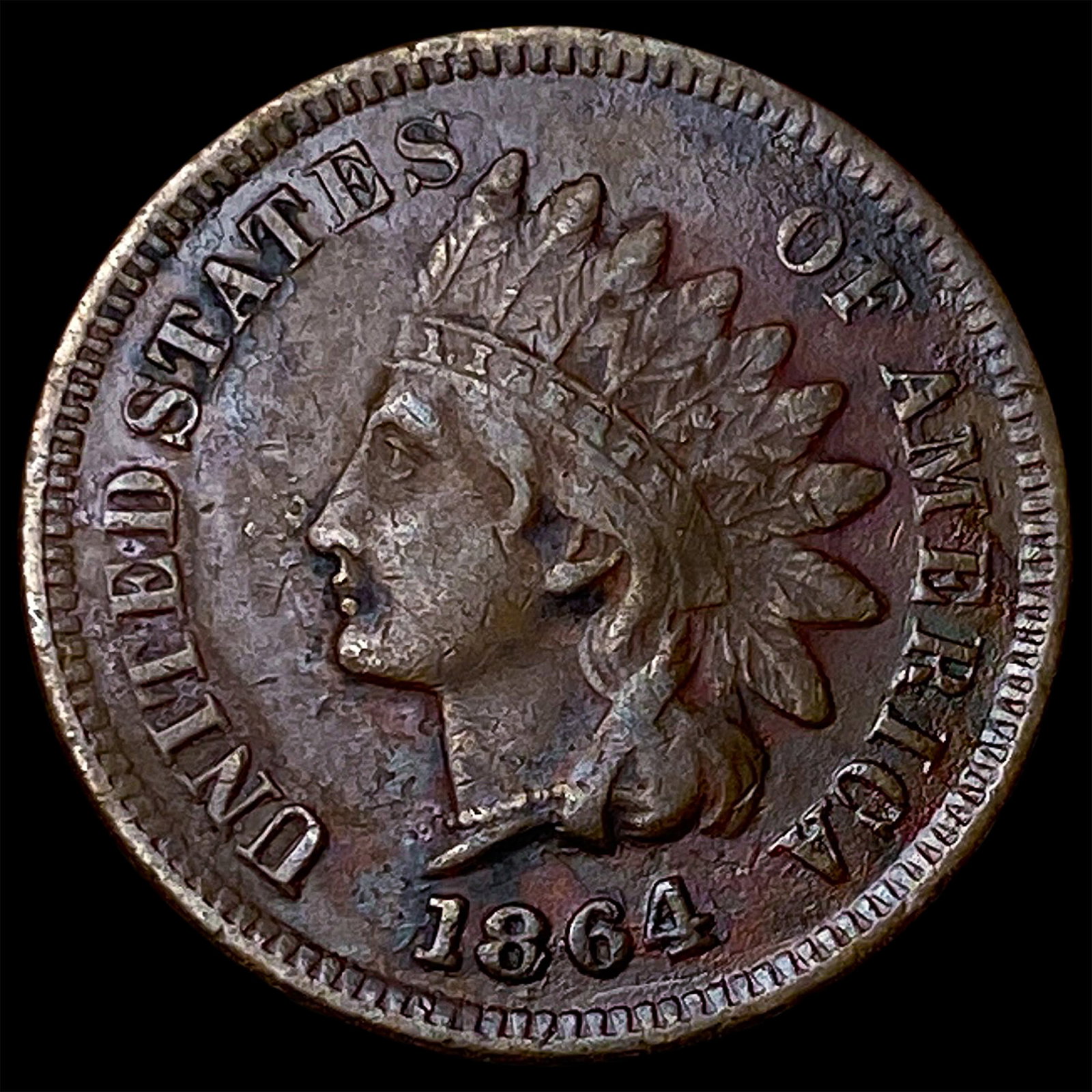 1864 Bronze Indian Head Cent NEARLY UNCIRCULATED: 1864 Bronze Indian Head Cent NEARLY UNCIRCULATED