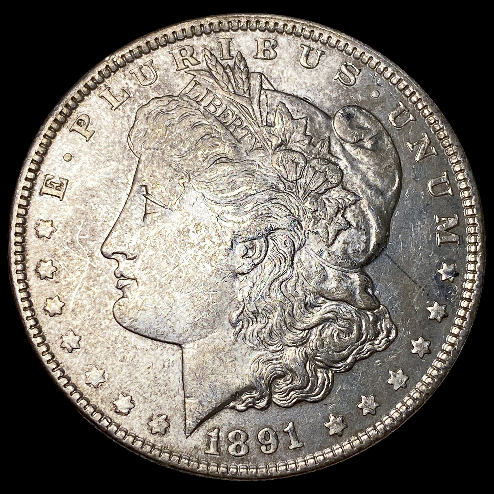 1891 Silver Morgan Dollar CHOICE AU: 1891 Silver Morgan Dollar CHOICE AU
