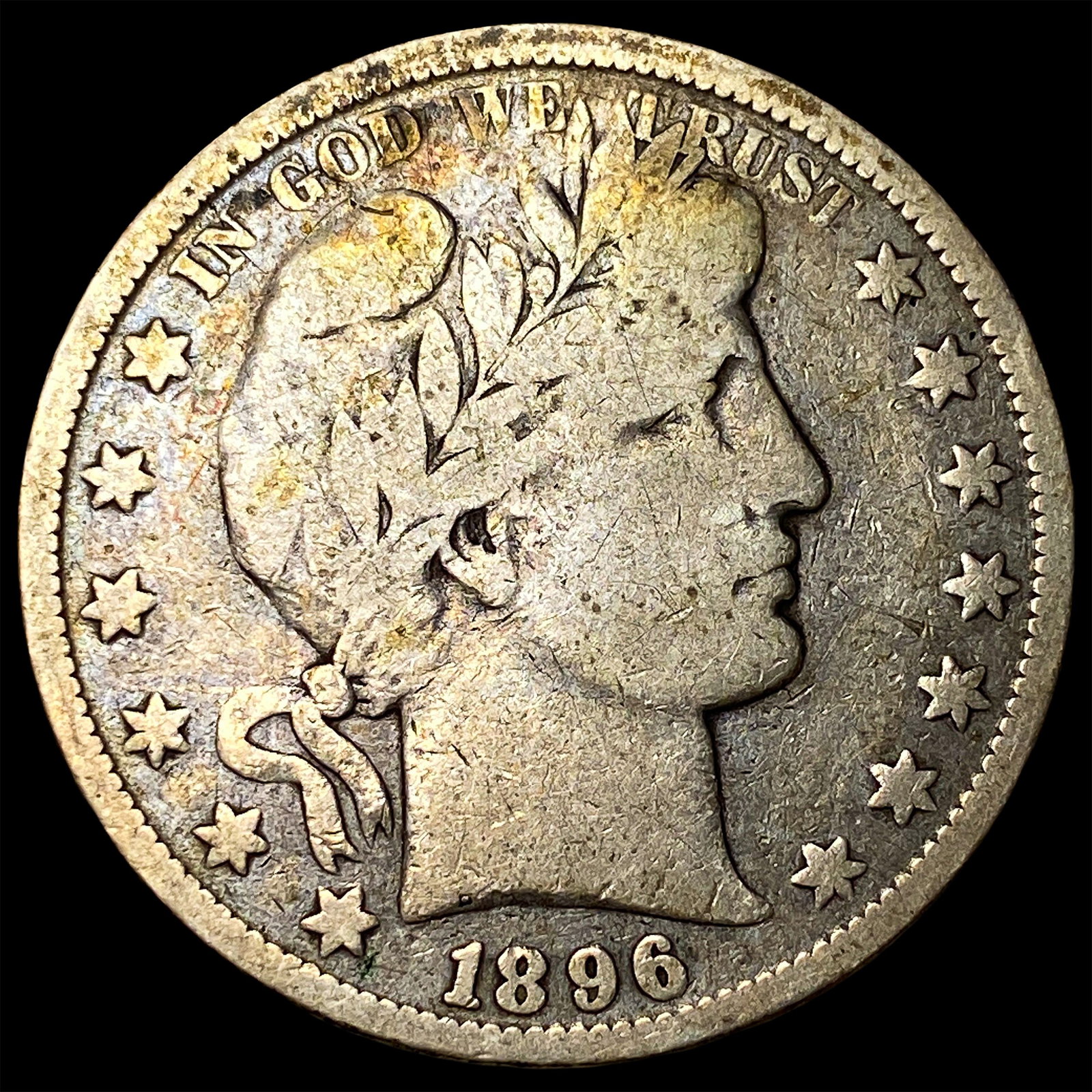 1896-O Silver Barber Half Dollar NICELY CIRCULATED (1 of 2)
