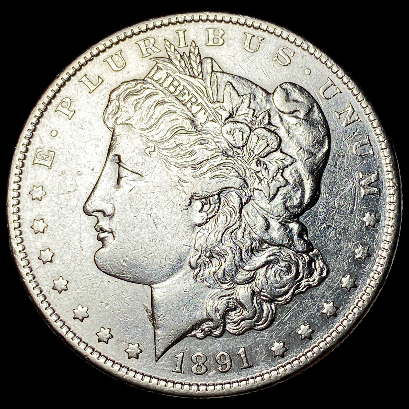 1891-S Silver Morgan Dollar CLOSELY UNCIRCULATED: 1891-S Silver Morgan Dollar CLOSELY UNCIRCULATED