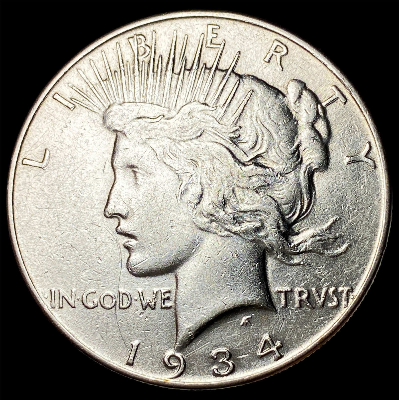 1934 Silver Peace Dollar NEARLY UNCIRCULATED: 1934 Silver Peace Dollar NEARLY UNCIRCULATED
