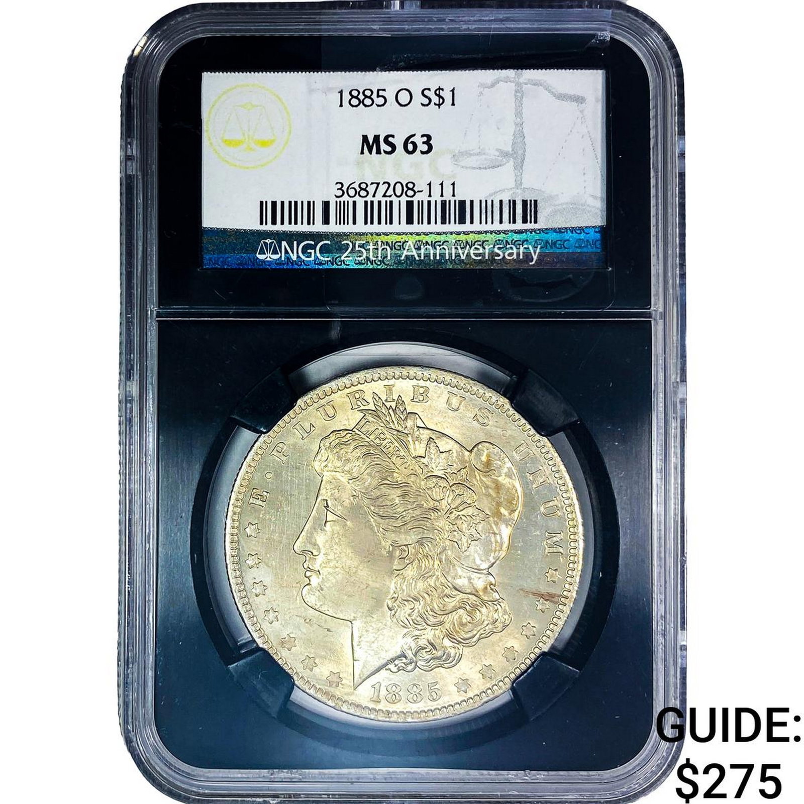 1885-O Morgan Silver Dollar NGC MS63: 1885-O Morgan Silver Dollar NGC MS63