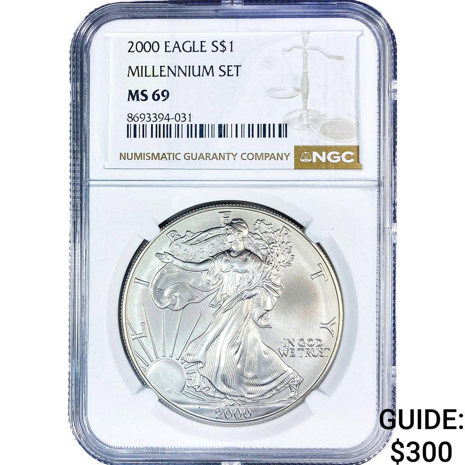 2000 Silver Eagle NGC MS69 (1 of 2)