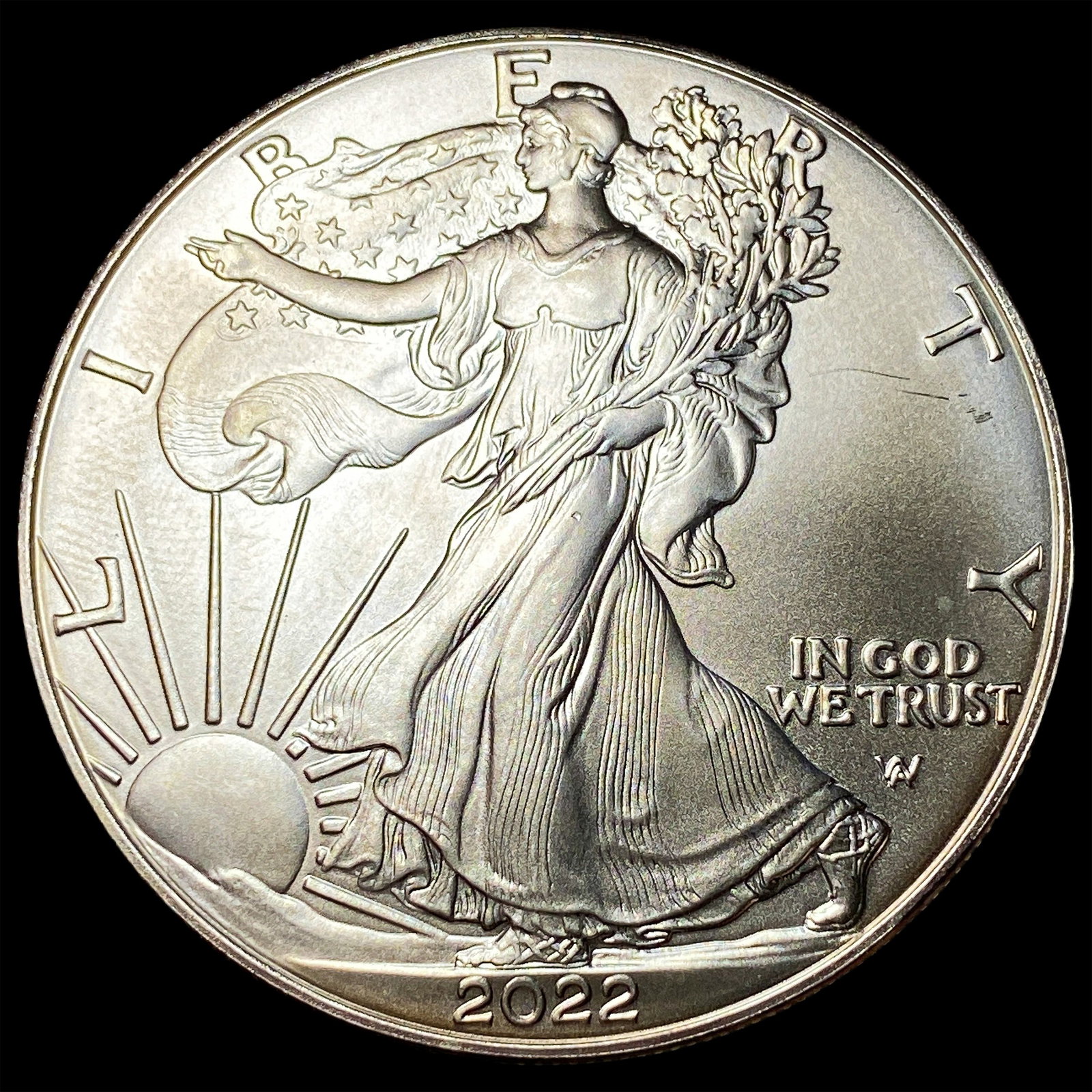 2022-W Silver American Eagle $1 SUPERB GEM BU (1 of 2)