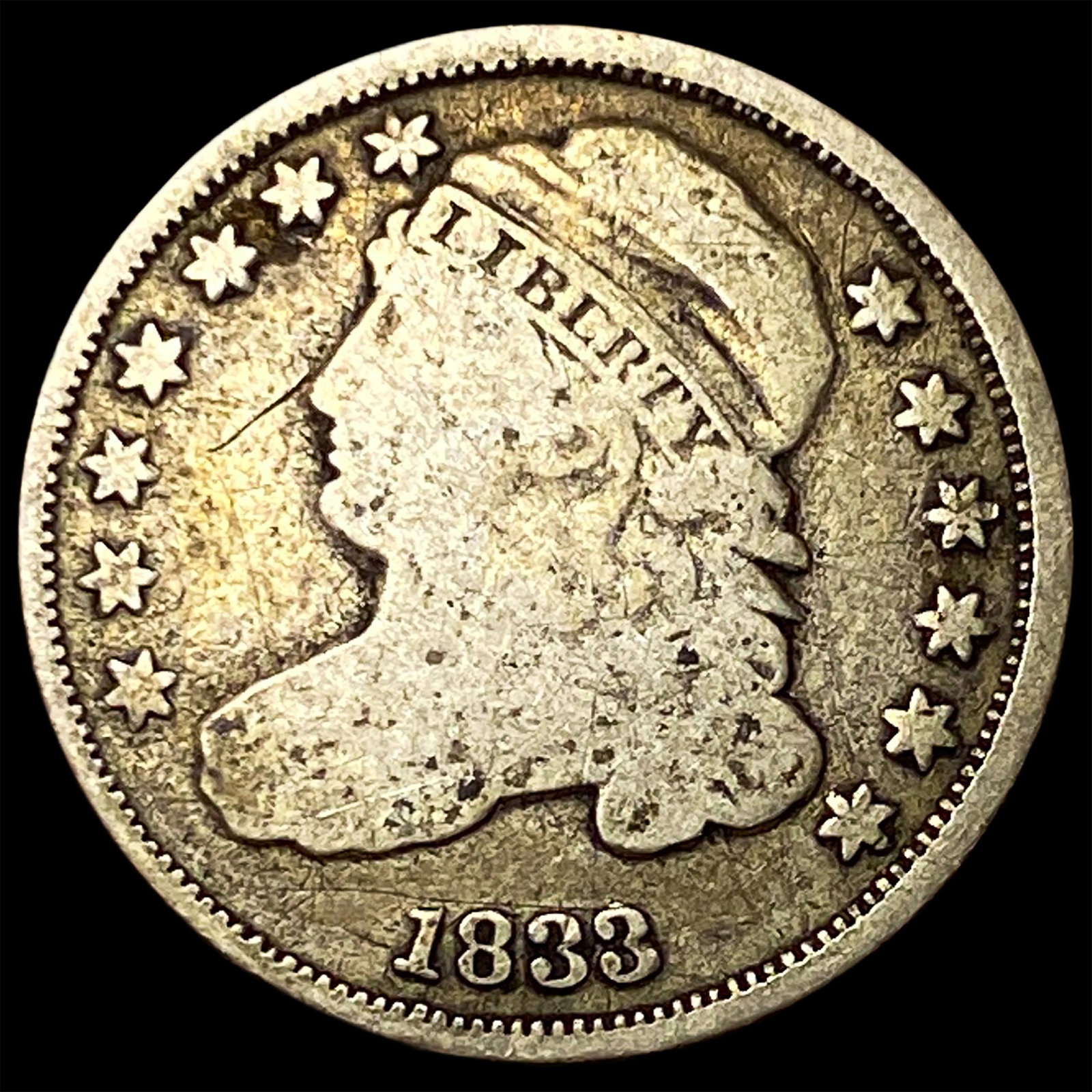 1833 Capped Bust Dime LIGHTLY CIRCULATED (1 of 2)