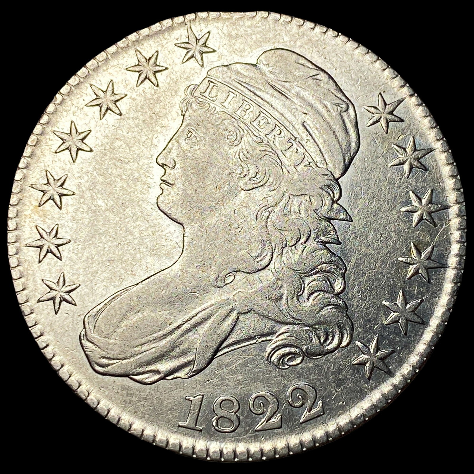 1822 Capped Bust Half Dollar NEARLY UNCIRCULATED (1 of 2)