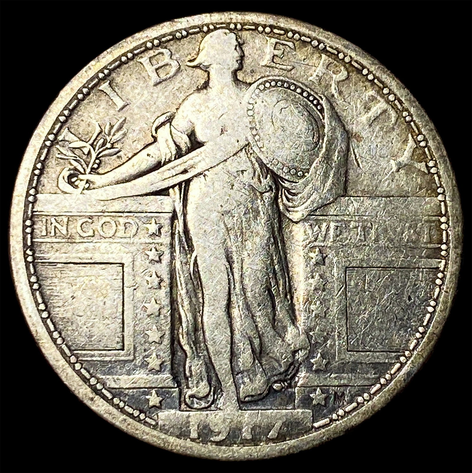 1917 Standing Liberty Quarter LIGHTLY CIRCULATED: 1917 Standing Liberty Quarter LIGHTLY CIRCULATED