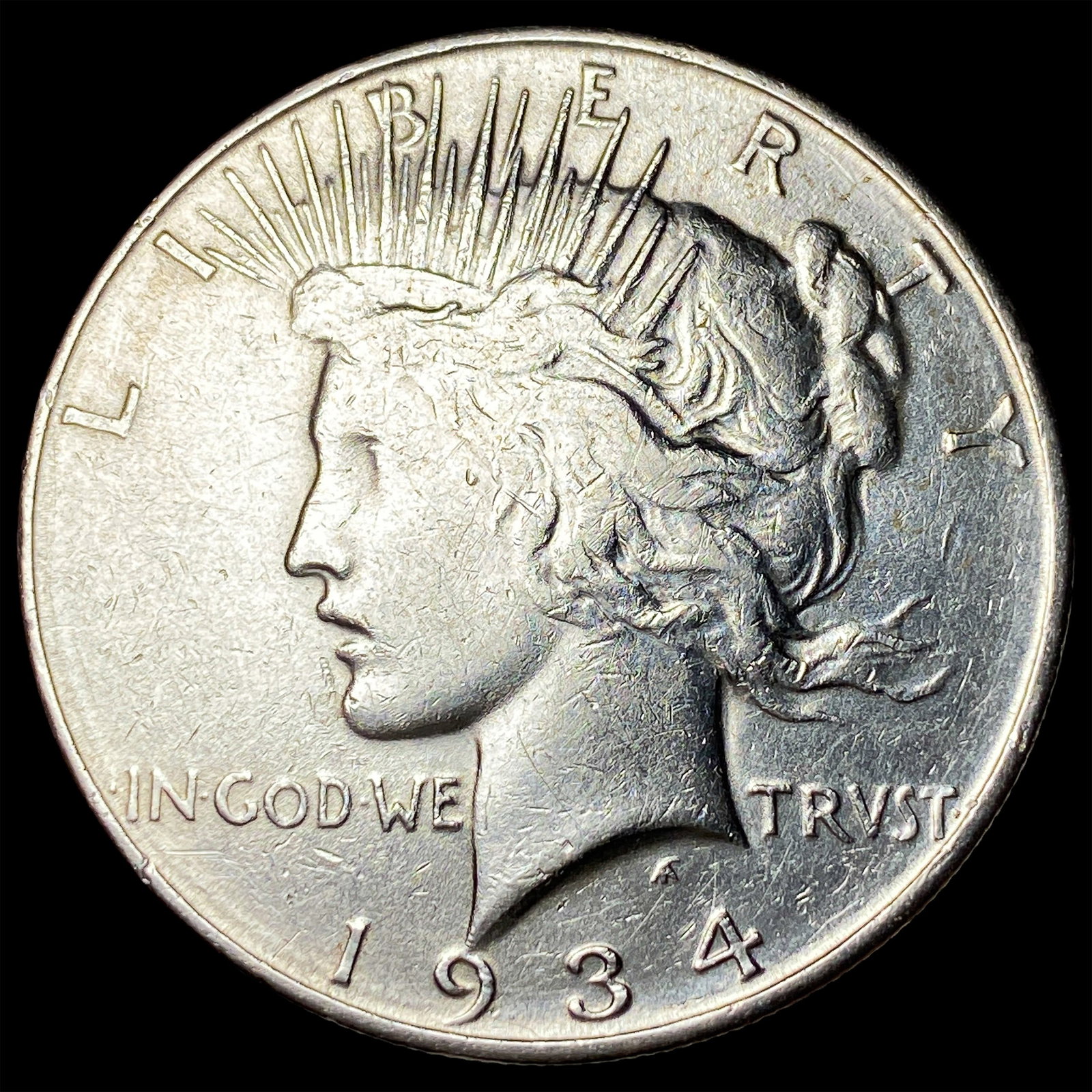 1934 Peace Silver Dollar NEARLY UNCIRCULATED: 1934 Peace Silver Dollar NEARLY UNCIRCULATED