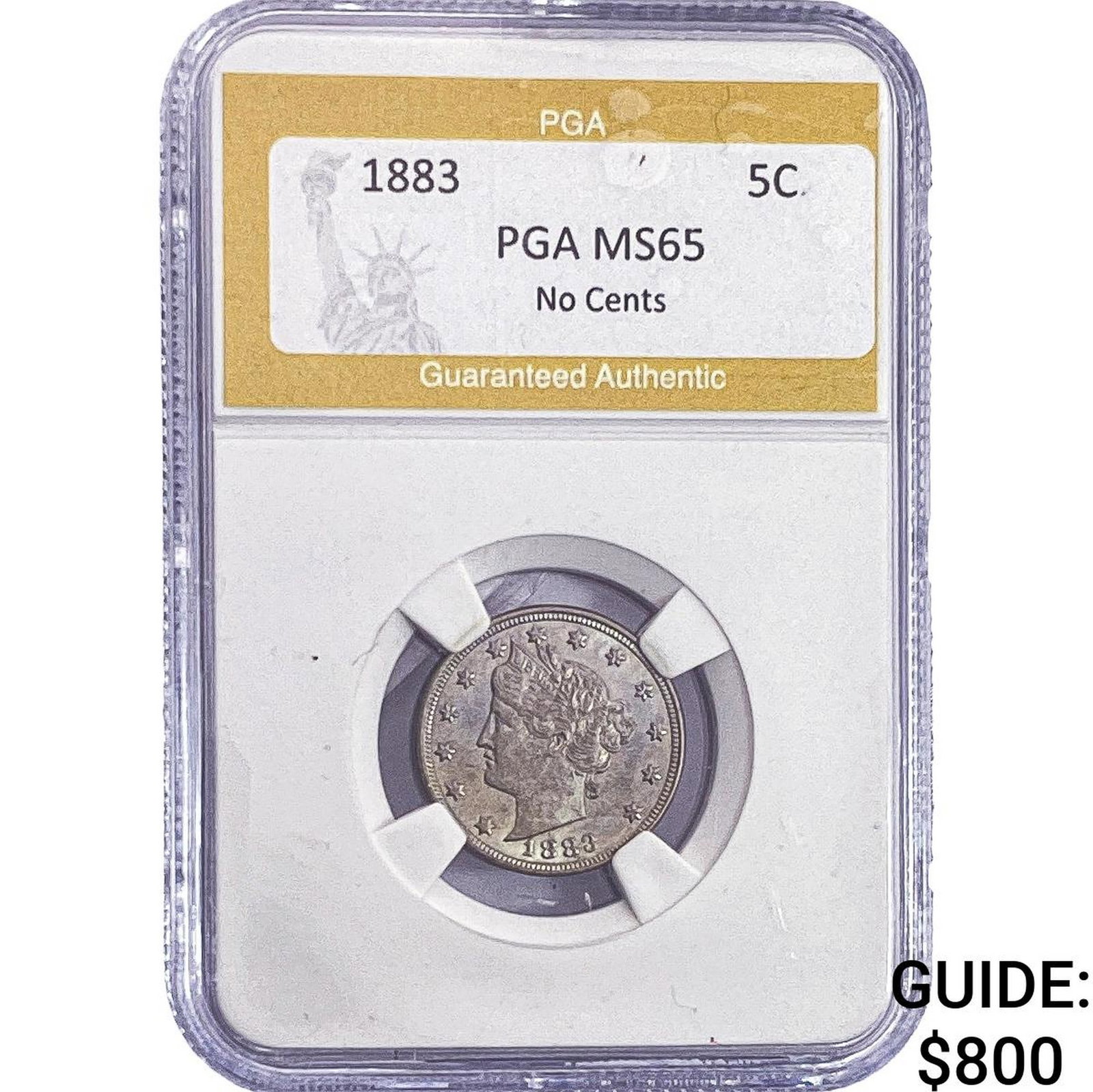1883 Liberty Victory Nickel PGA MS65 No Cents: 1883 Liberty Victory Nickel PGA MS65 No Cents