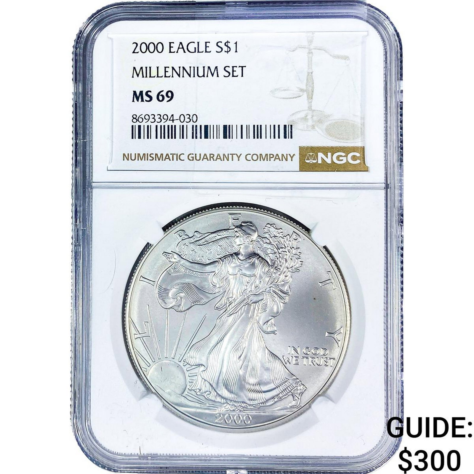 2000 Silver Eagle NGC MS69 (1 of 2)