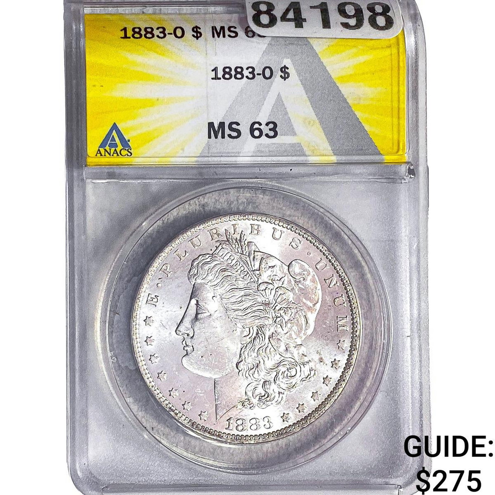 1883-O Morgan Silver Dollar ANACS MS63: 1883-O Morgan Silver Dollar ANACS MS63