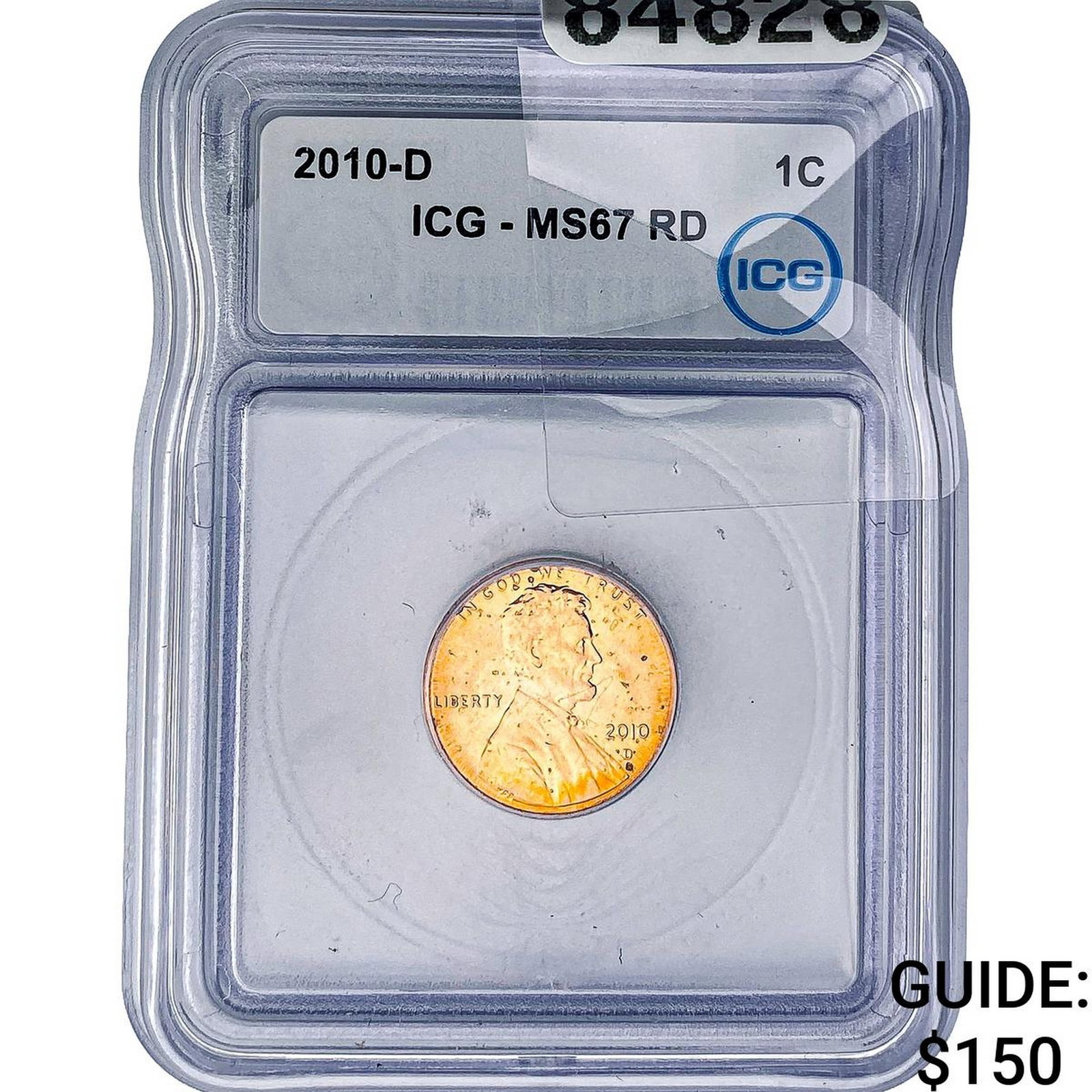 2010-D Lincoln Shield Penny ICG MS67 RD: 2010-D Lincoln Shield Penny ICG MS67 RD
