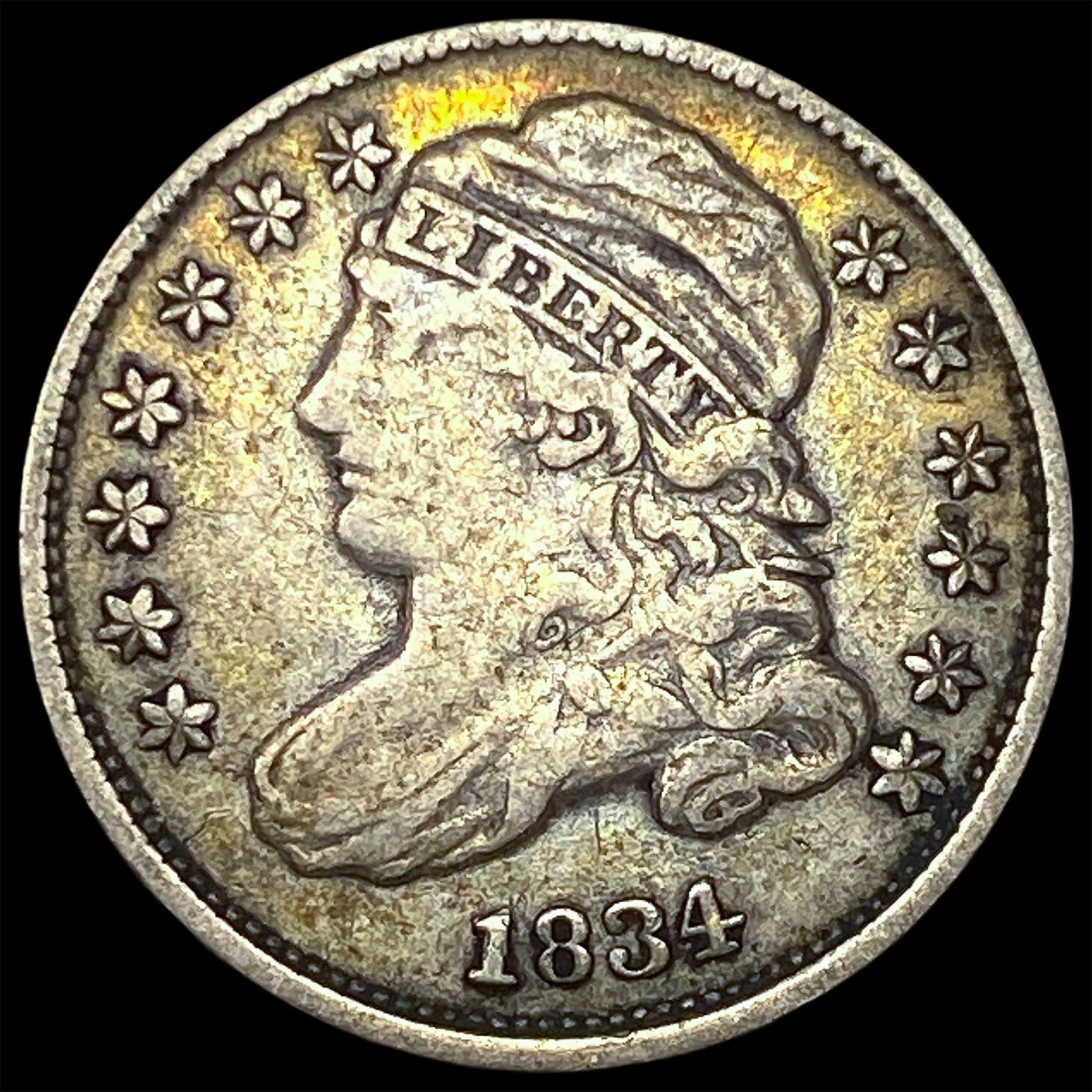 1834 Capped Bust Dime NEARLY UNCIRCULATED (1 of 2)