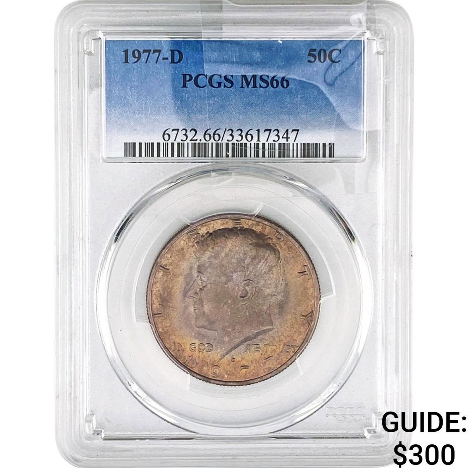 1977-D Kennedy Half Dollar PCGS MS66: 1977-D Kennedy Half Dollar PCGS MS66